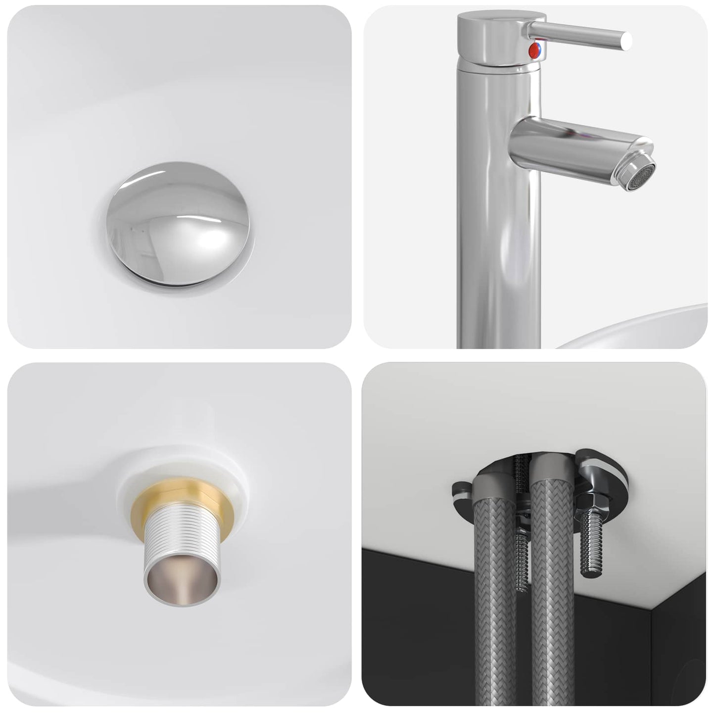Badezimmermöbel-Set 2 stk. Schwarz Holzwerkstoff