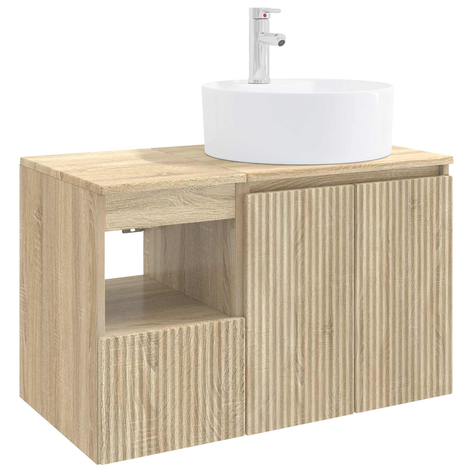 Badezimmermöbel-Set 2 stk. Sonoma-Eiche Holzwerkstoff