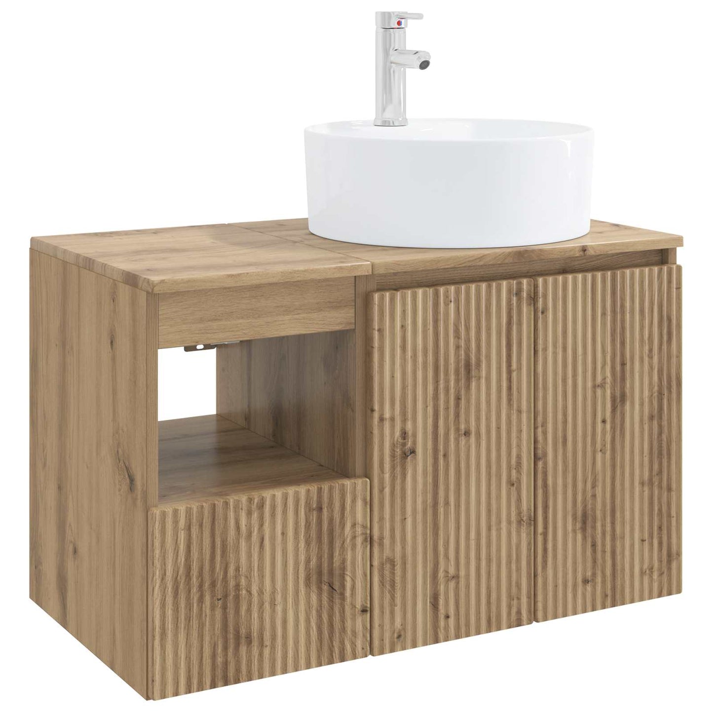 Badezimmermöbel-Set 2 Stk. Artisan-Eiche Holzwerkstoff