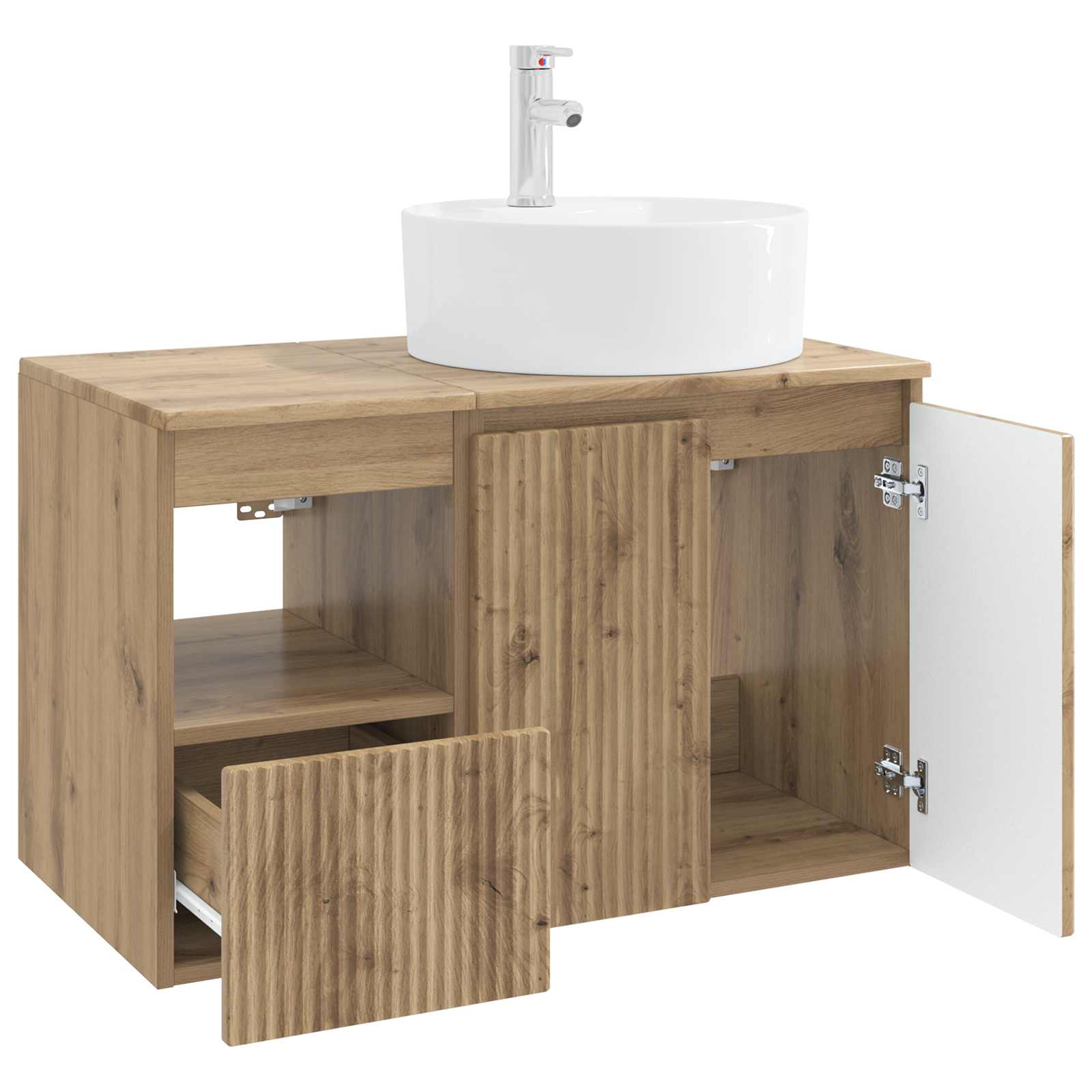 Badezimmermöbel-Set 2 Stk. Artisan-Eiche Holzwerkstoff