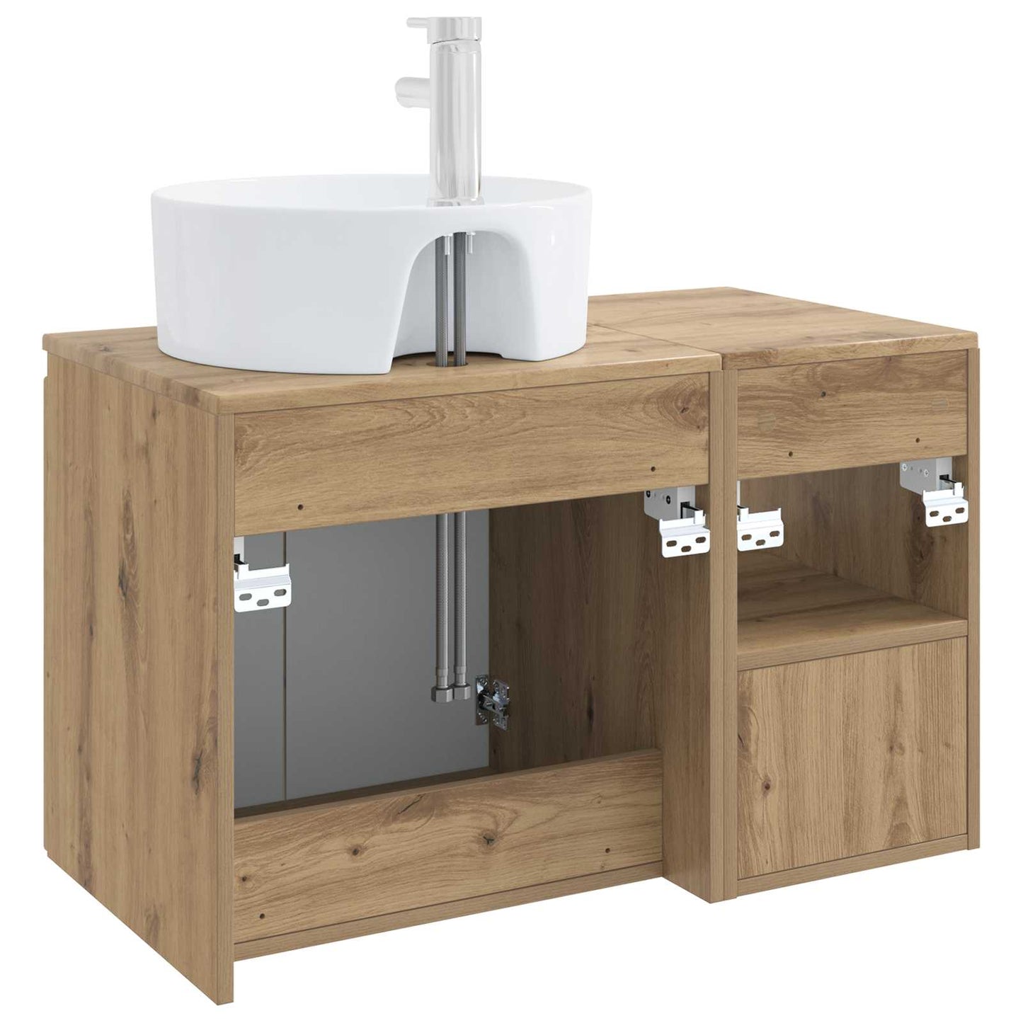 Badezimmermöbel-Set 2 Stk. Artisan-Eiche Holzwerkstoff