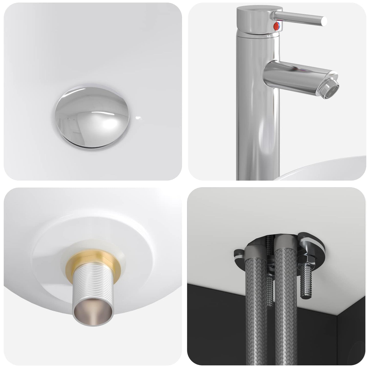 Badezimmermöbel-Set 2 stk. Schwarz Holzwerkstoff