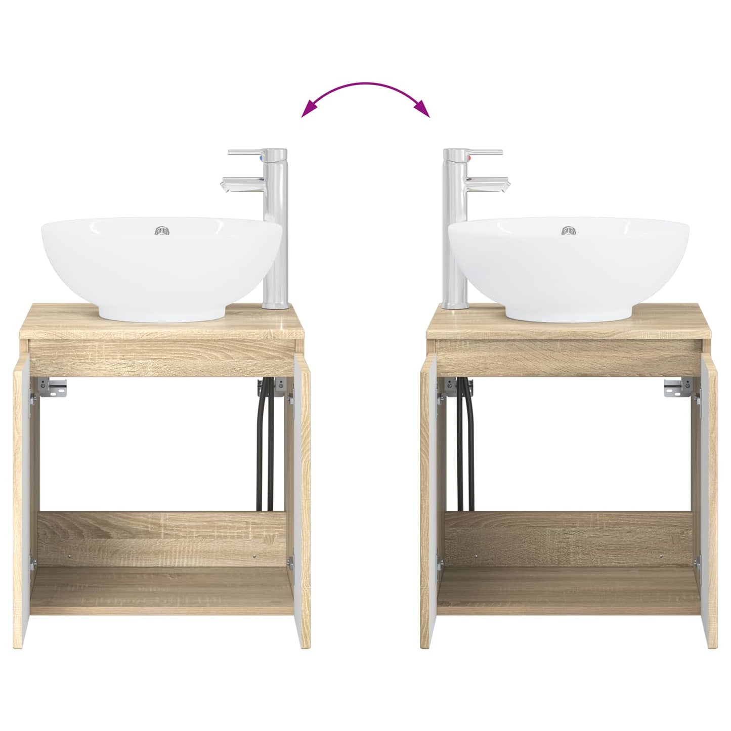Badezimmermöbel-Set 2 stk. Sonoma-Eiche Holzwerkstoff
