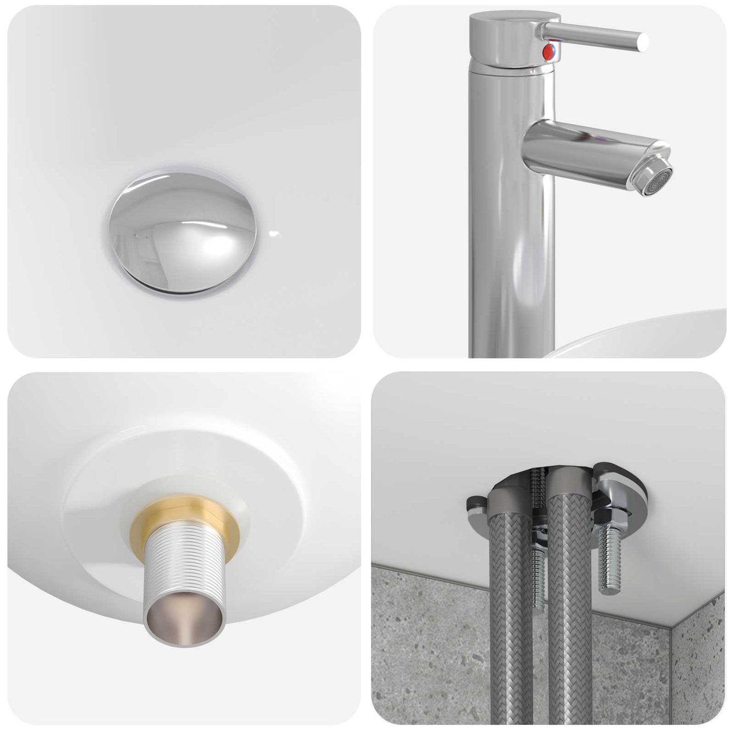 Badezimmermöbel-Set 2 stk. Betongrau Holzwerkstoff