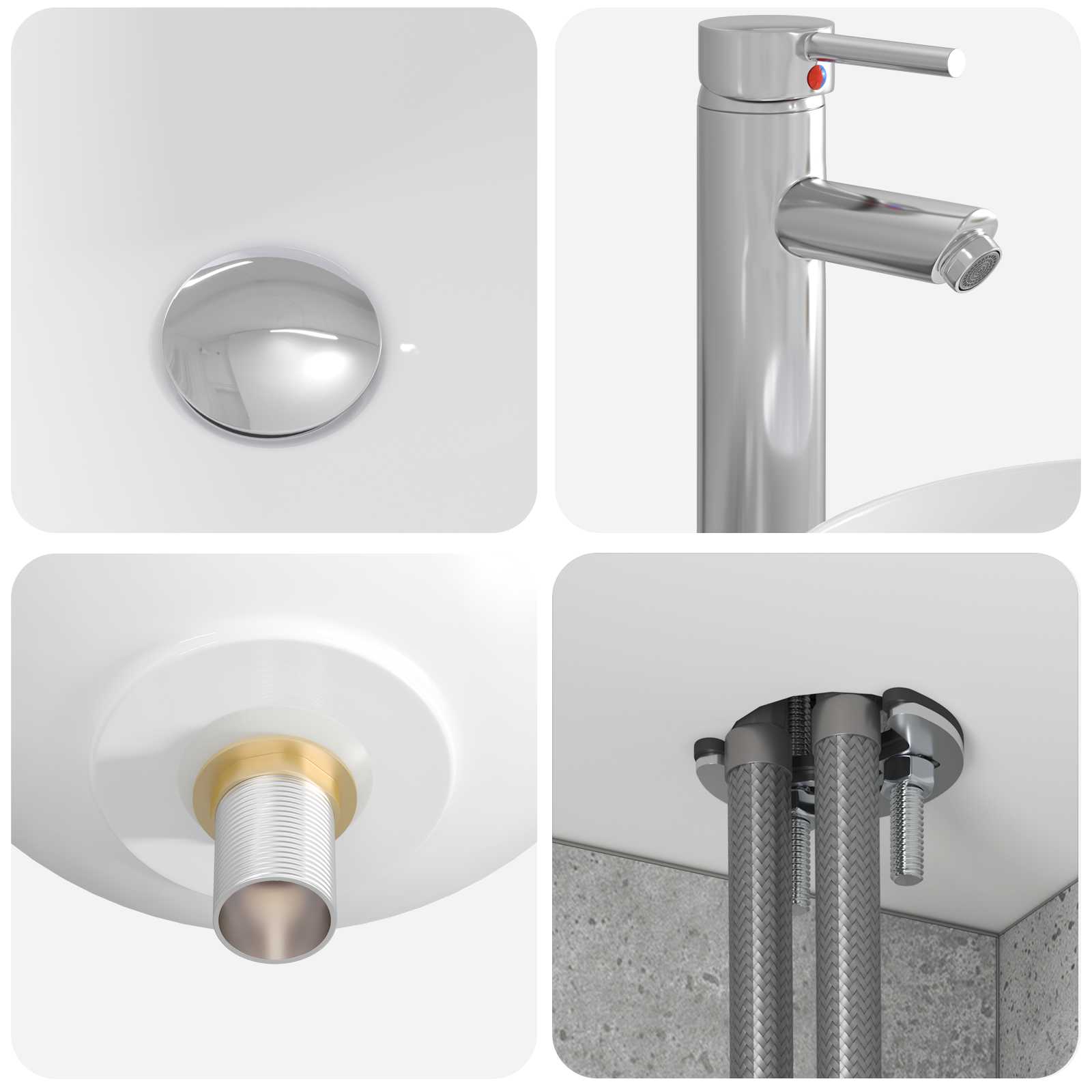 Badezimmermöbel-Set 2 stk. Betongrau Holzwerkstoff