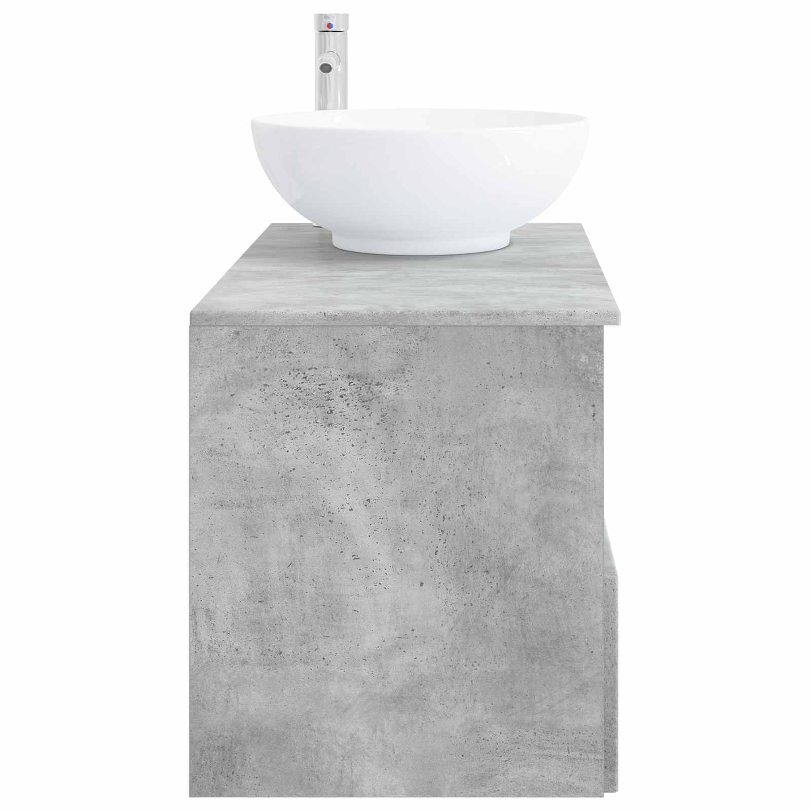 Badezimmermöbel-Set 2 stk. Betongrau Holzwerkstoff