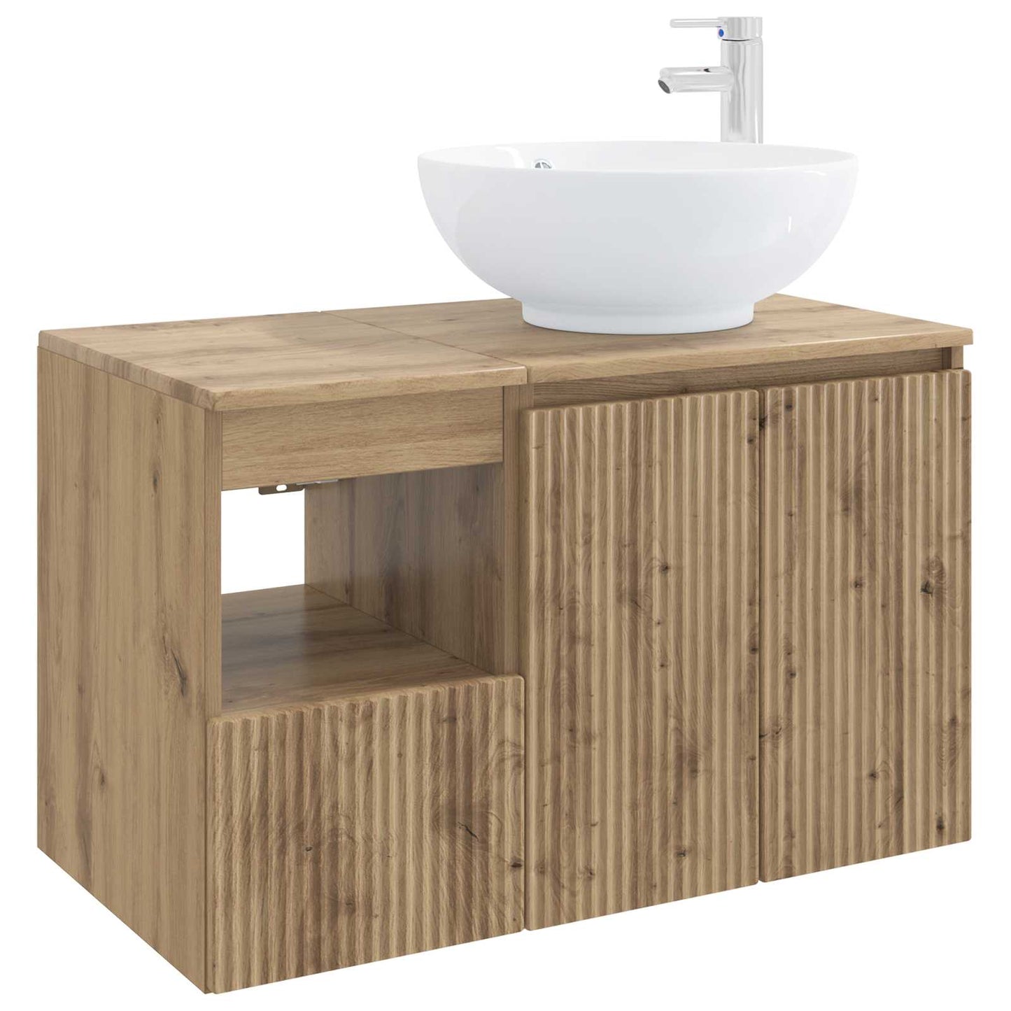 Badezimmermöbel-Set 2 Stk. Artisan-Eiche Holzwerkstoff