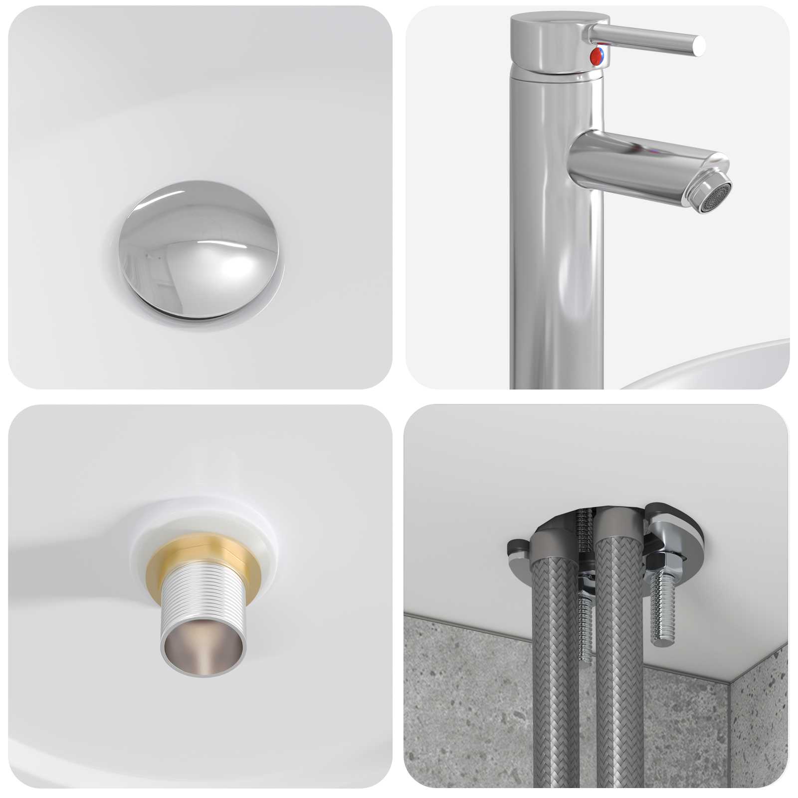 Badezimmermöbel-Set 2 stk. Betongrau Holzwerkstoff