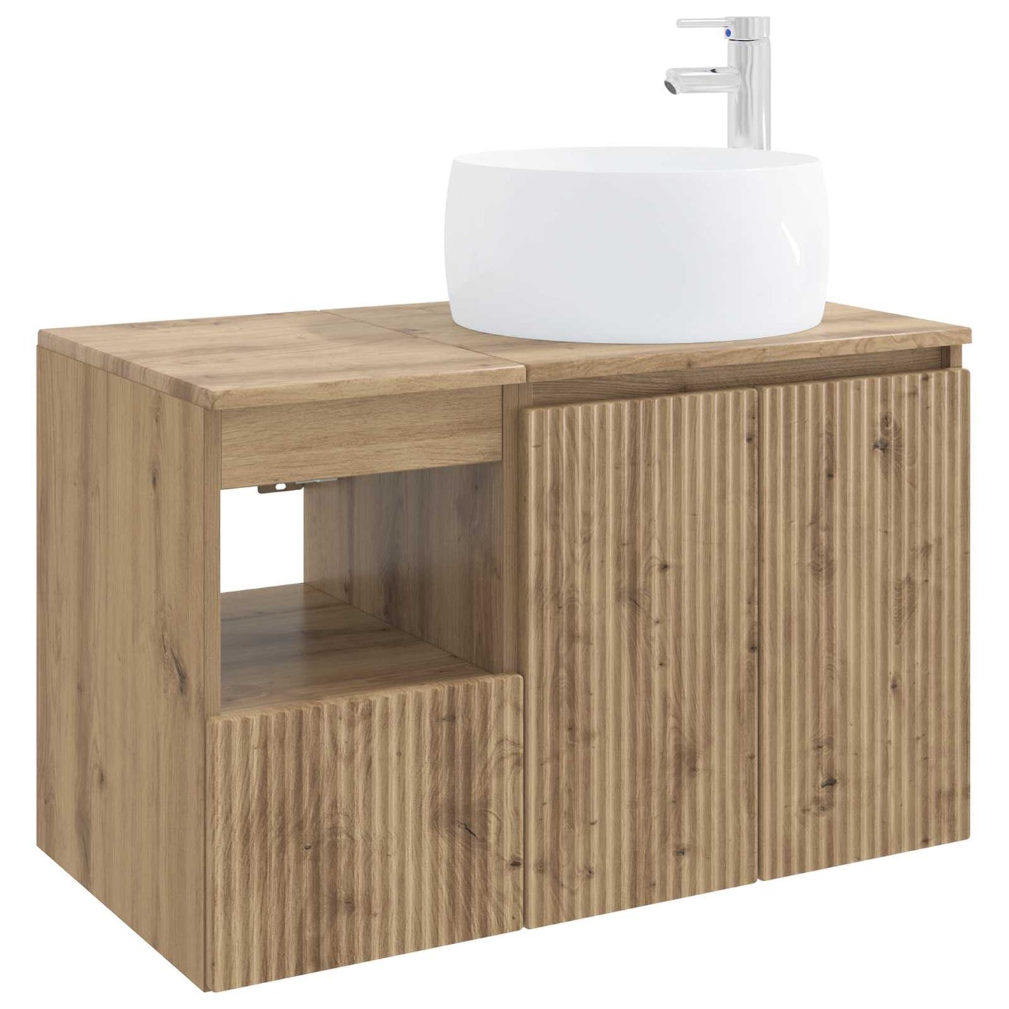 Badezimmermöbel-Set 2 Stk. Artisan-Eiche Holzwerkstoff