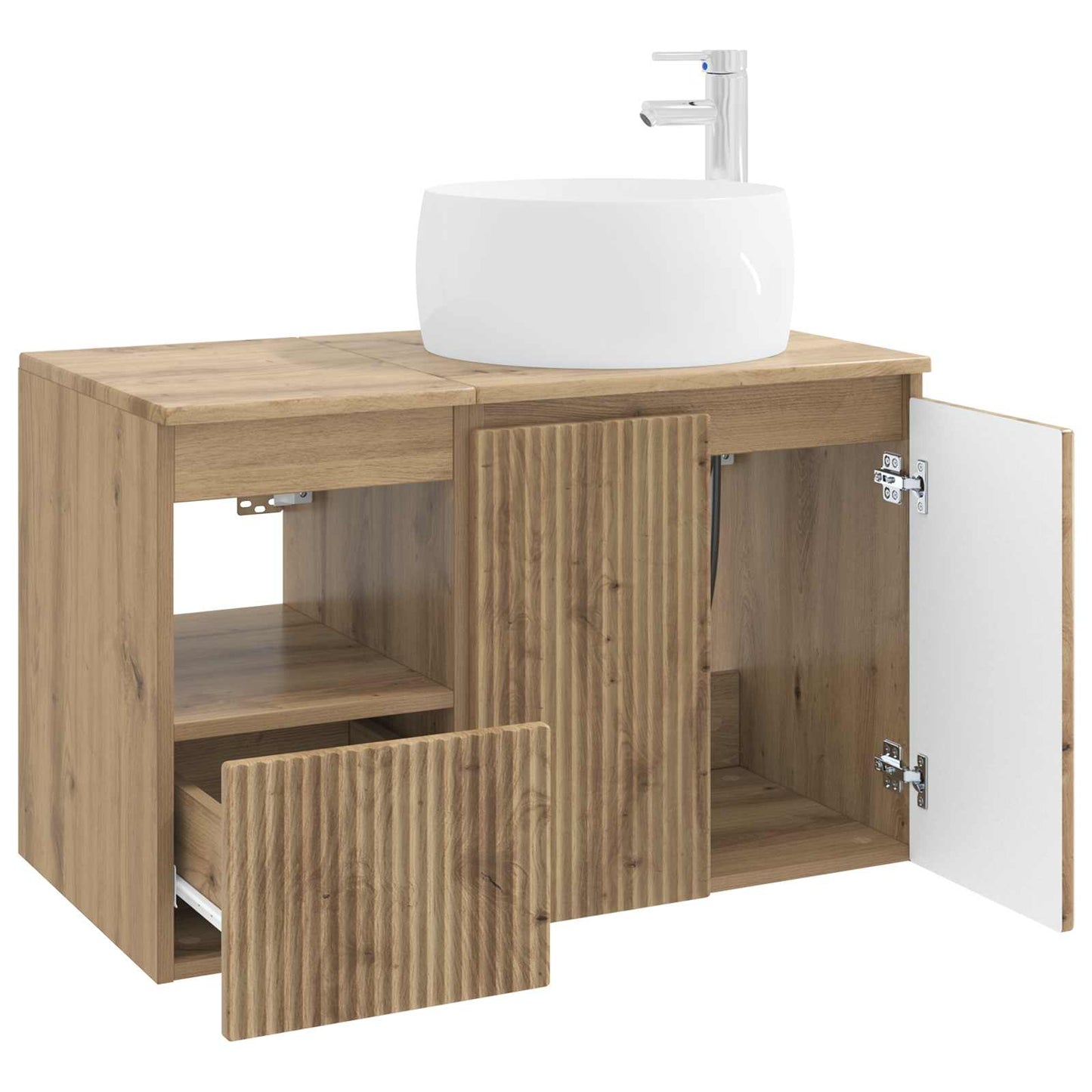 Badezimmermöbel-Set 2 Stk. Artisan-Eiche Holzwerkstoff