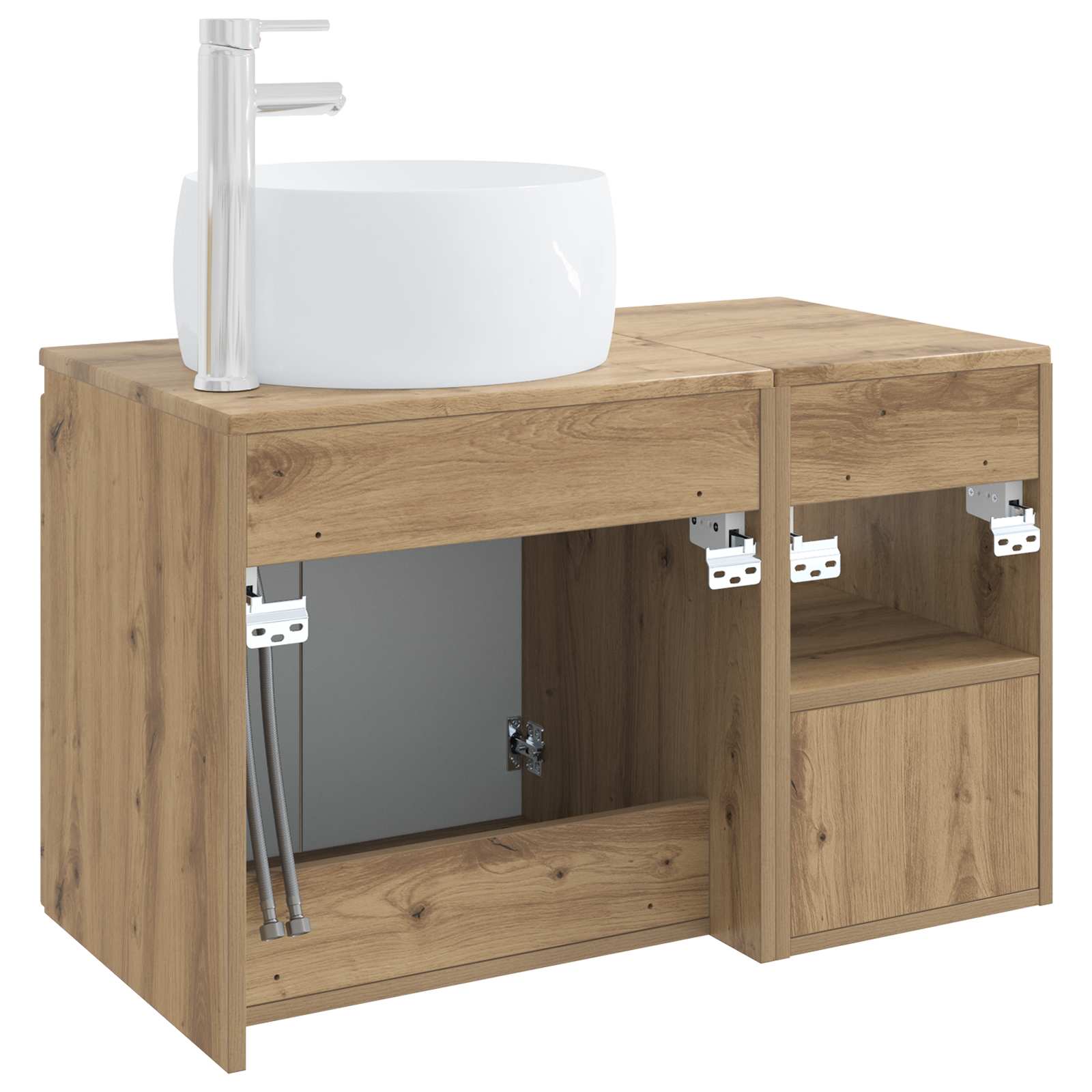 Badezimmermöbel-Set 2 Stk. Artisan-Eiche Holzwerkstoff