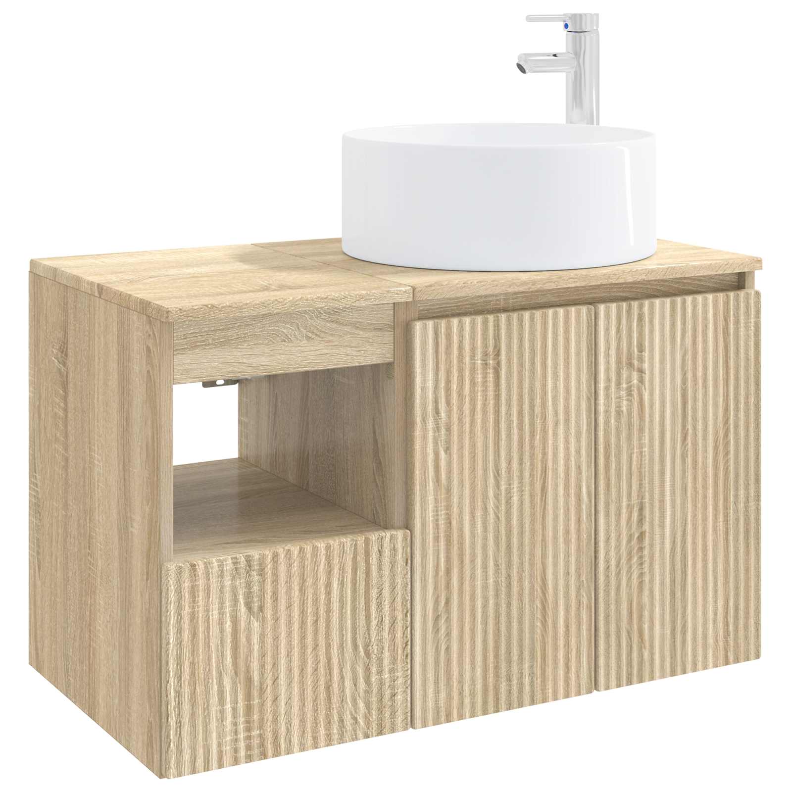 Badezimmermöbel-Set 2 stk. Sonoma-Eiche Holzwerkstoff