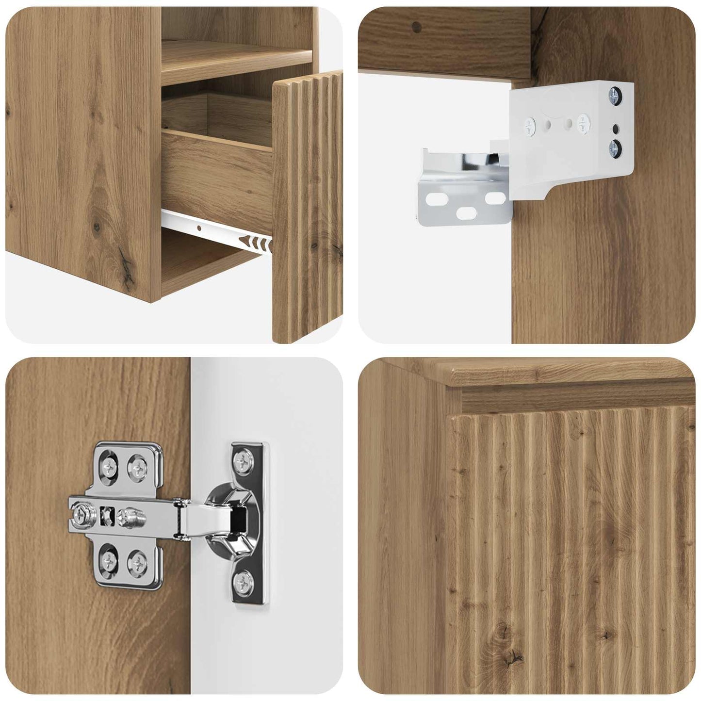 Badezimmermöbel-Set 2 Stk. Artisan-Eiche Holzwerkstoff
