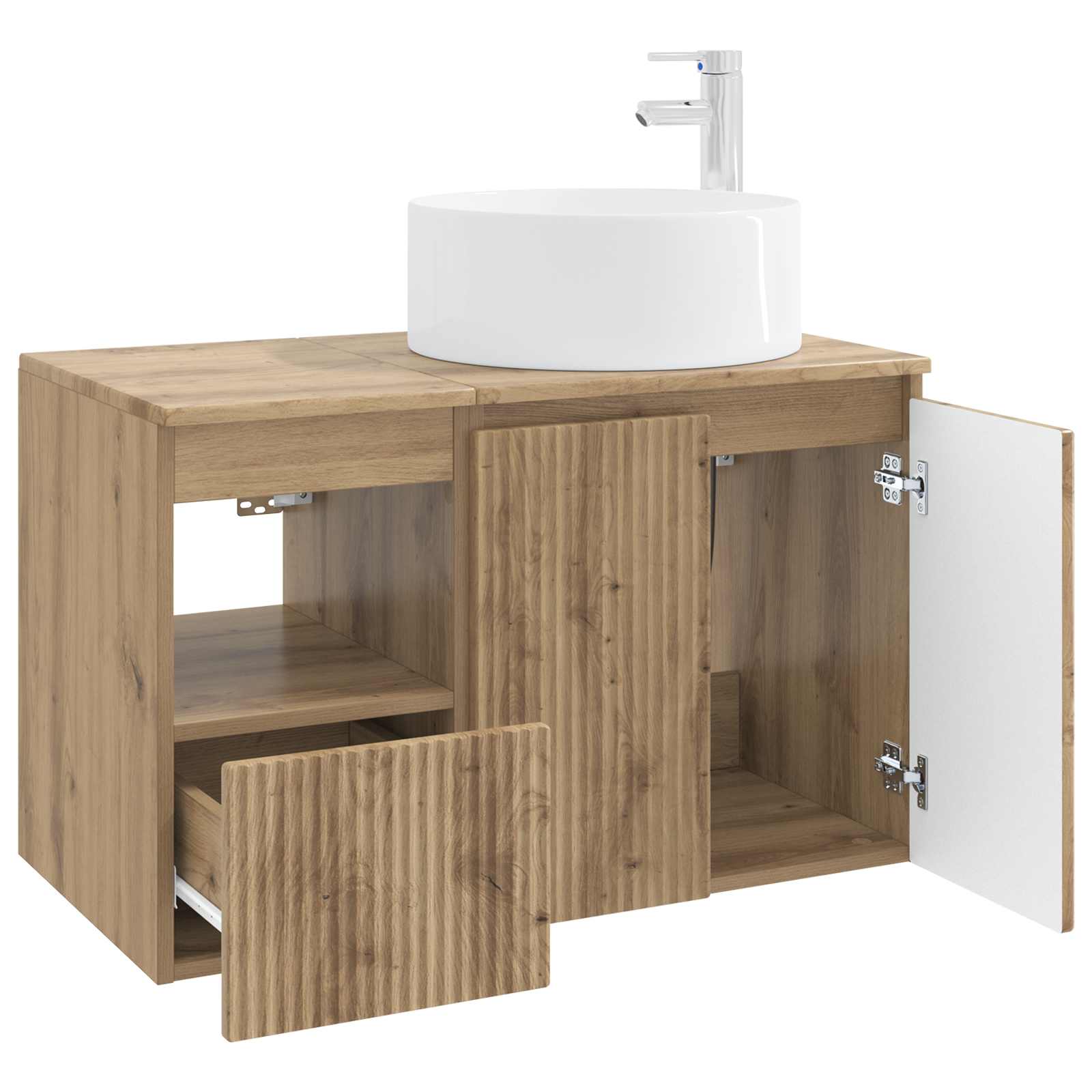 Badezimmermöbel-Set 2 Stk. Artisan-Eiche Holzwerkstoff
