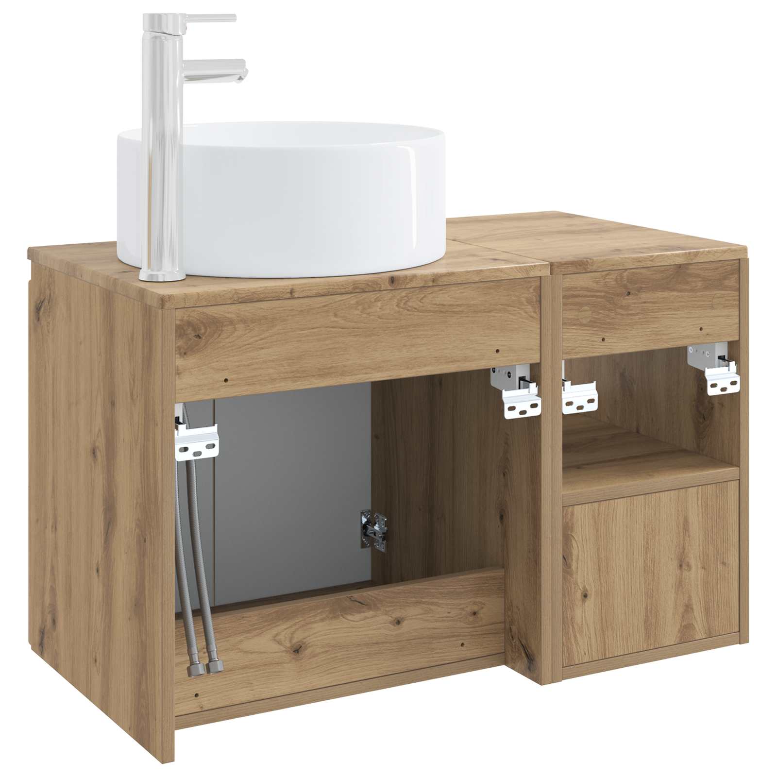 Badezimmermöbel-Set 2 Stk. Artisan-Eiche Holzwerkstoff