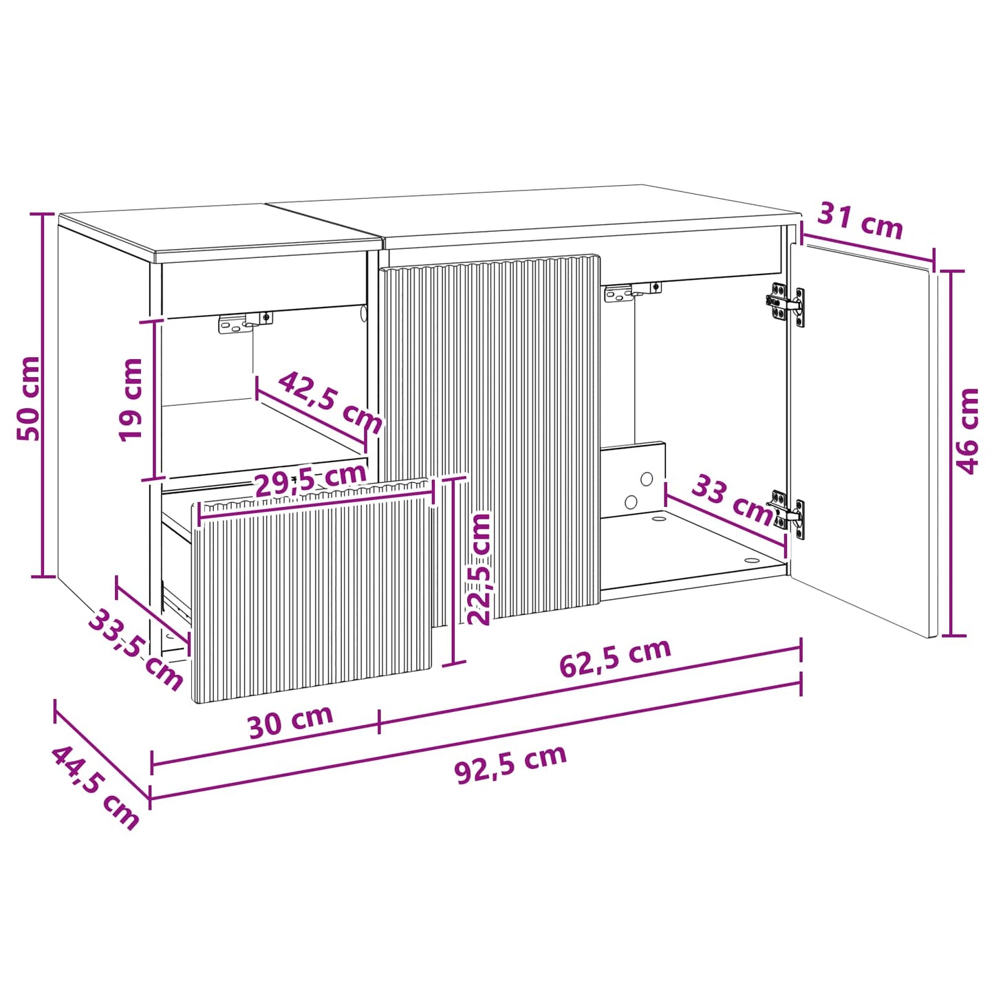 Badezimmermöbel-Set 2 stk. Weiß Holzwerkstoff