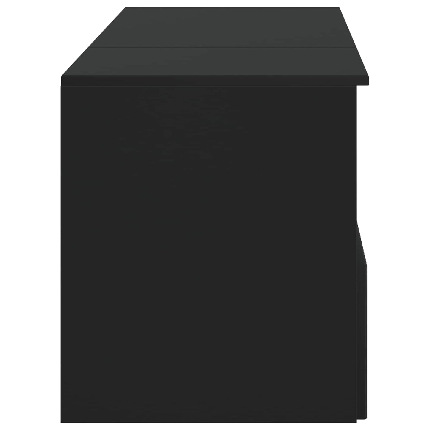 Badezimmermöbel-Set 2 stk. Schwarz Holzwerkstoff