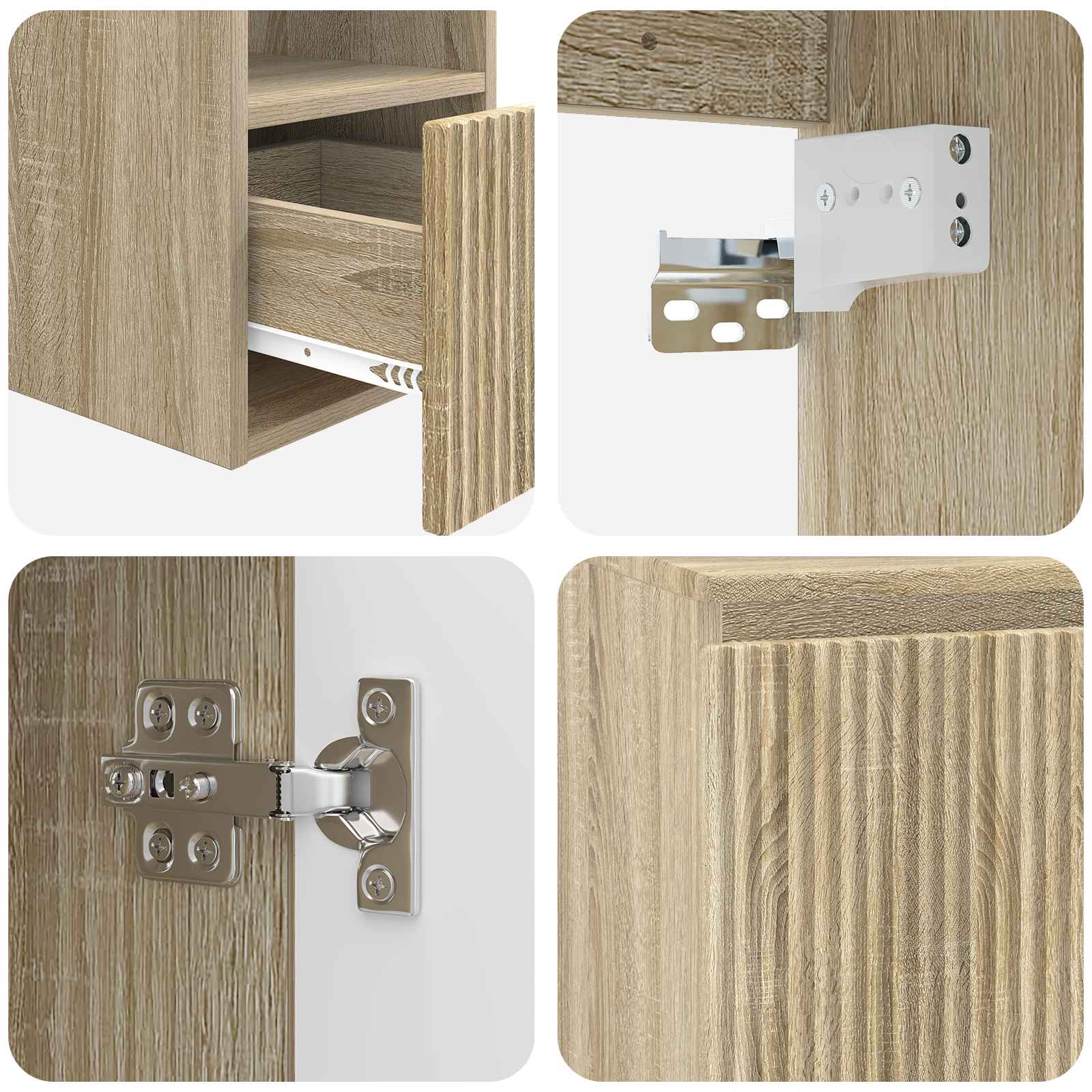 Badezimmermöbel-Set 2 stk. Sonoma-Eiche Holzwerkstoff