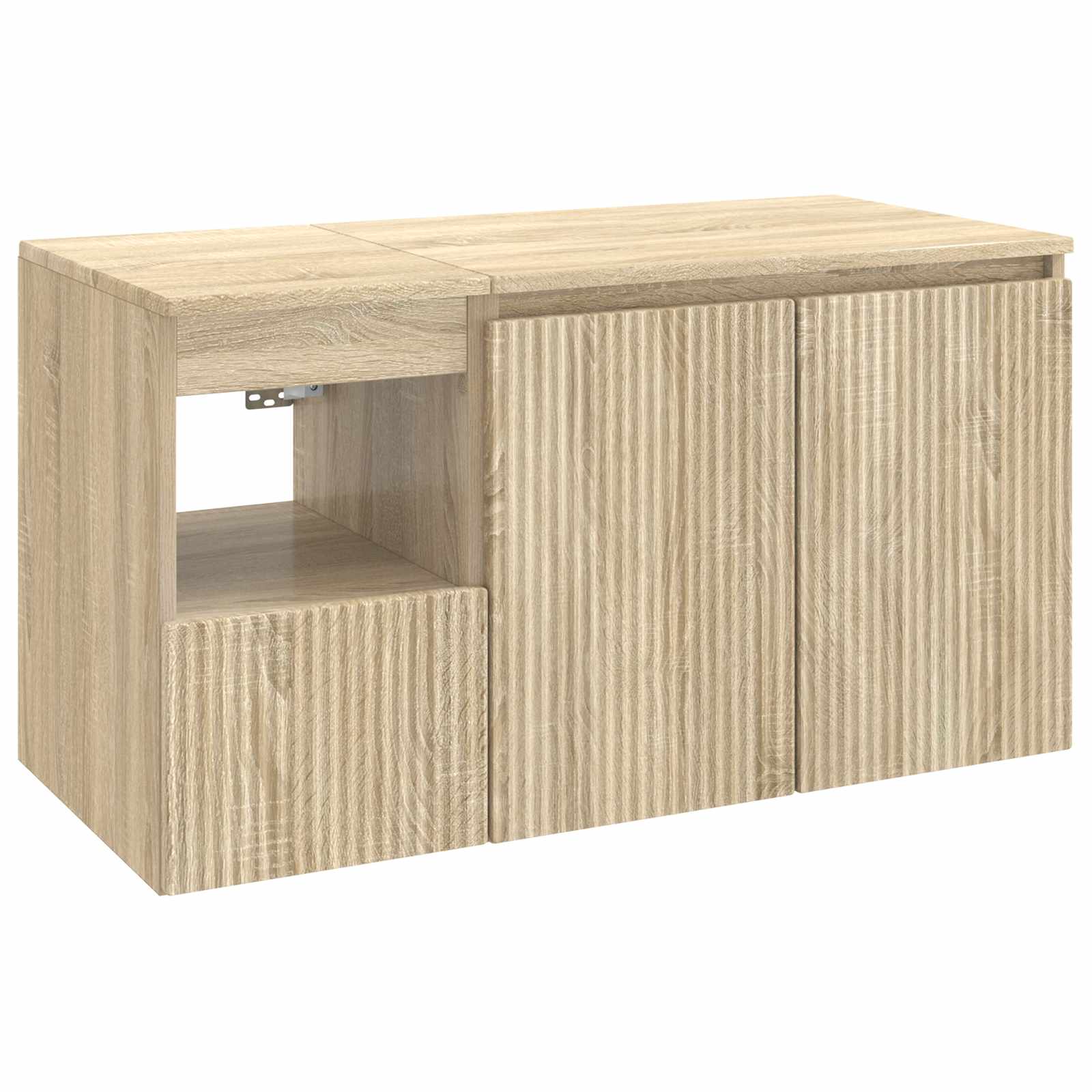 Badezimmermöbel-Set 2 stk. Sonoma-Eiche Holzwerkstoff