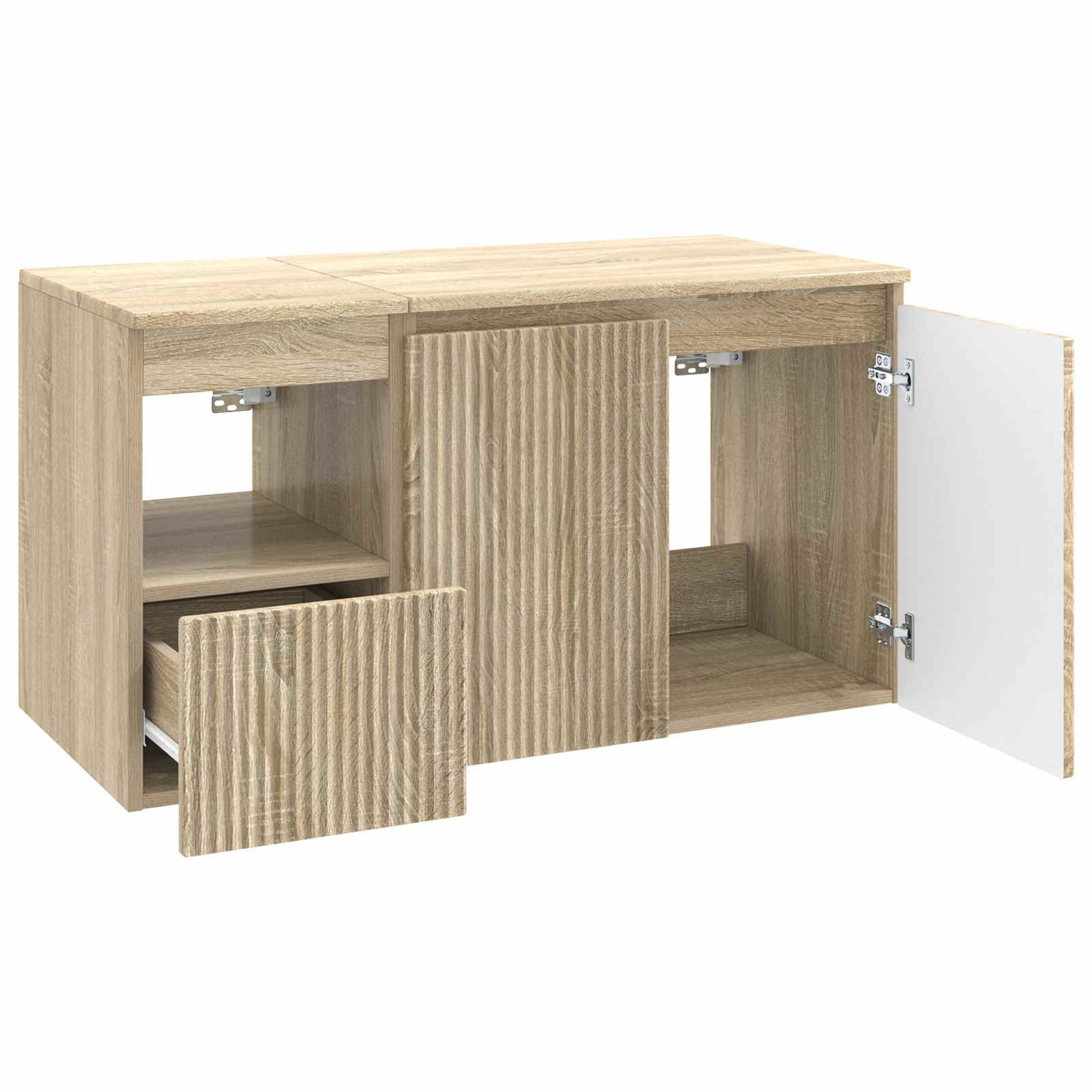 Badezimmermöbel-Set 2 stk. Sonoma-Eiche Holzwerkstoff