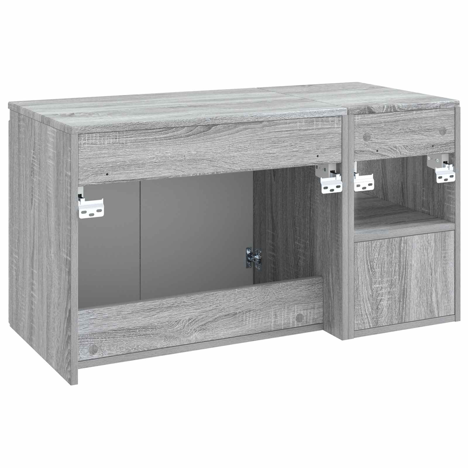 Badezimmermöbel-Set 2 stk. Grau Sonoma Holzwerkstoff