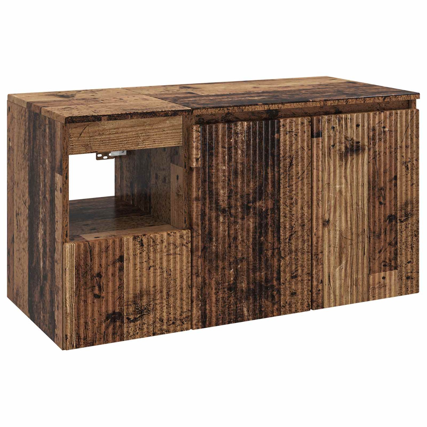 Badezimmermöbel-Set 2 stk. Altholz Holzwerkstoff