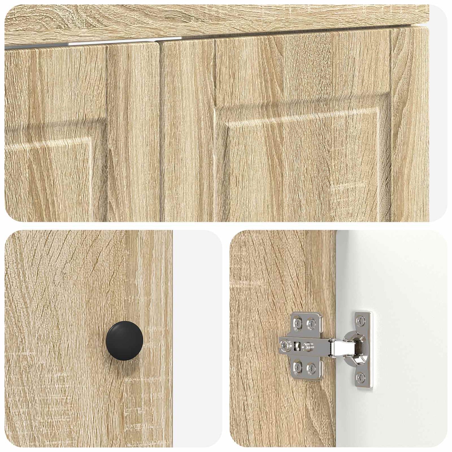 Badezimmermöbel-Set Sonoma-Eiche 56 x 37,5 x 81 cm