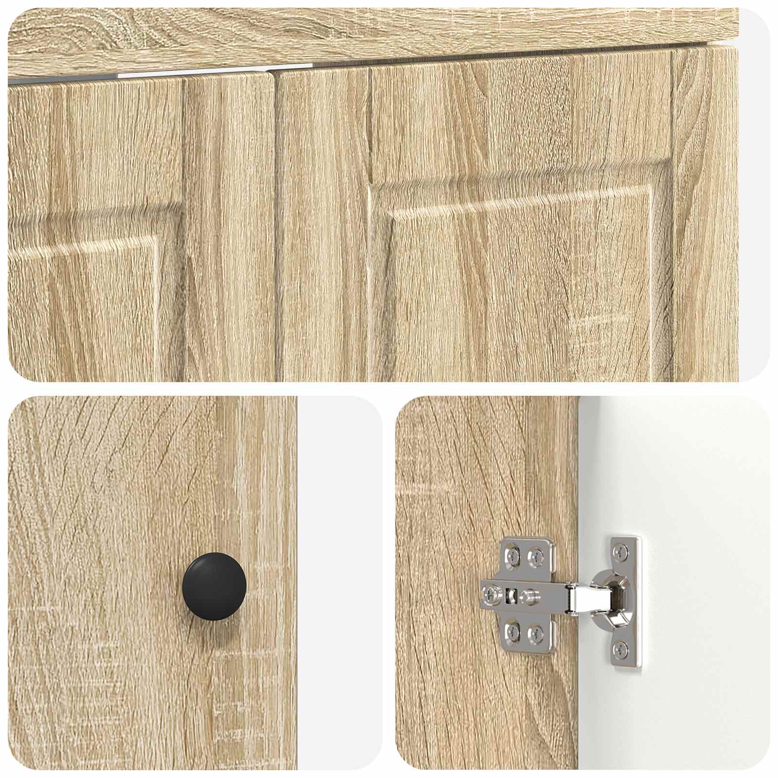 Badezimmermöbel-Set Sonoma-Eiche 56 x 37,5 x 81 cm