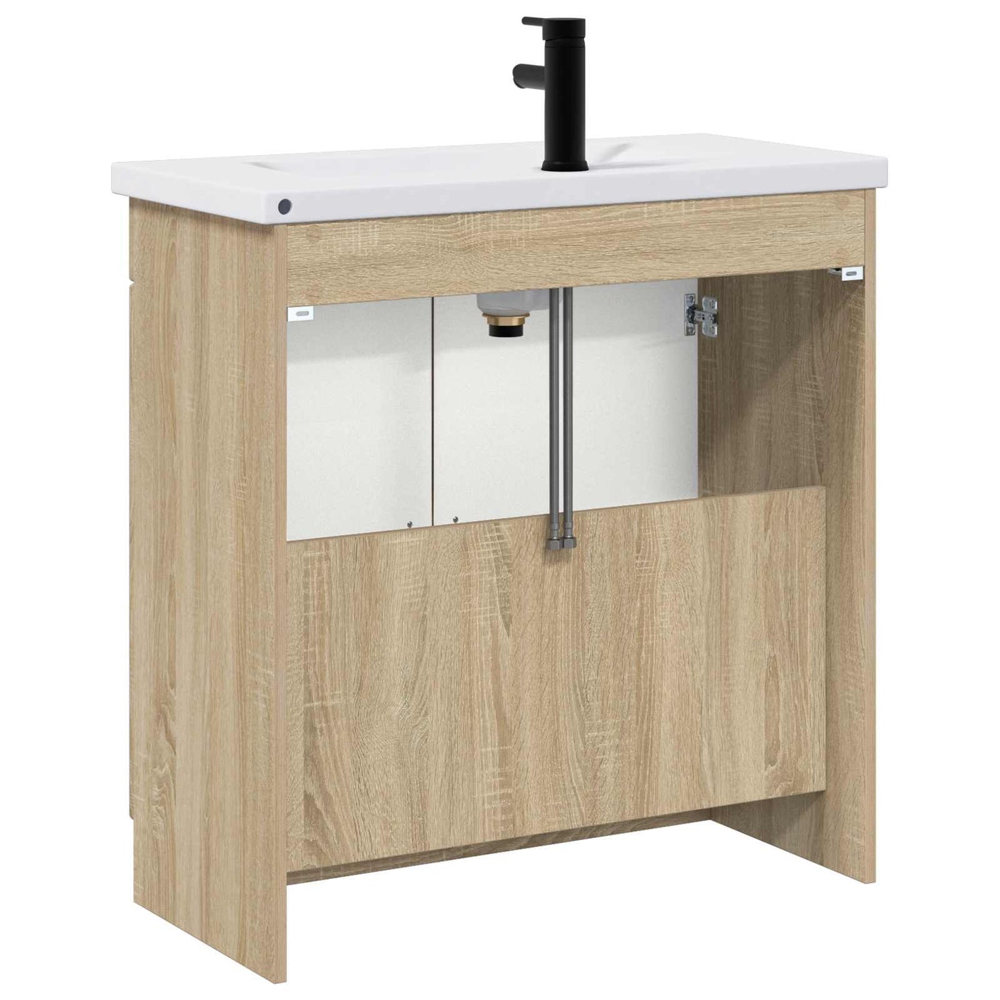 Badezimmermöbel-Set Sonoma-Eiche 56 x 37,5 x 81 cm