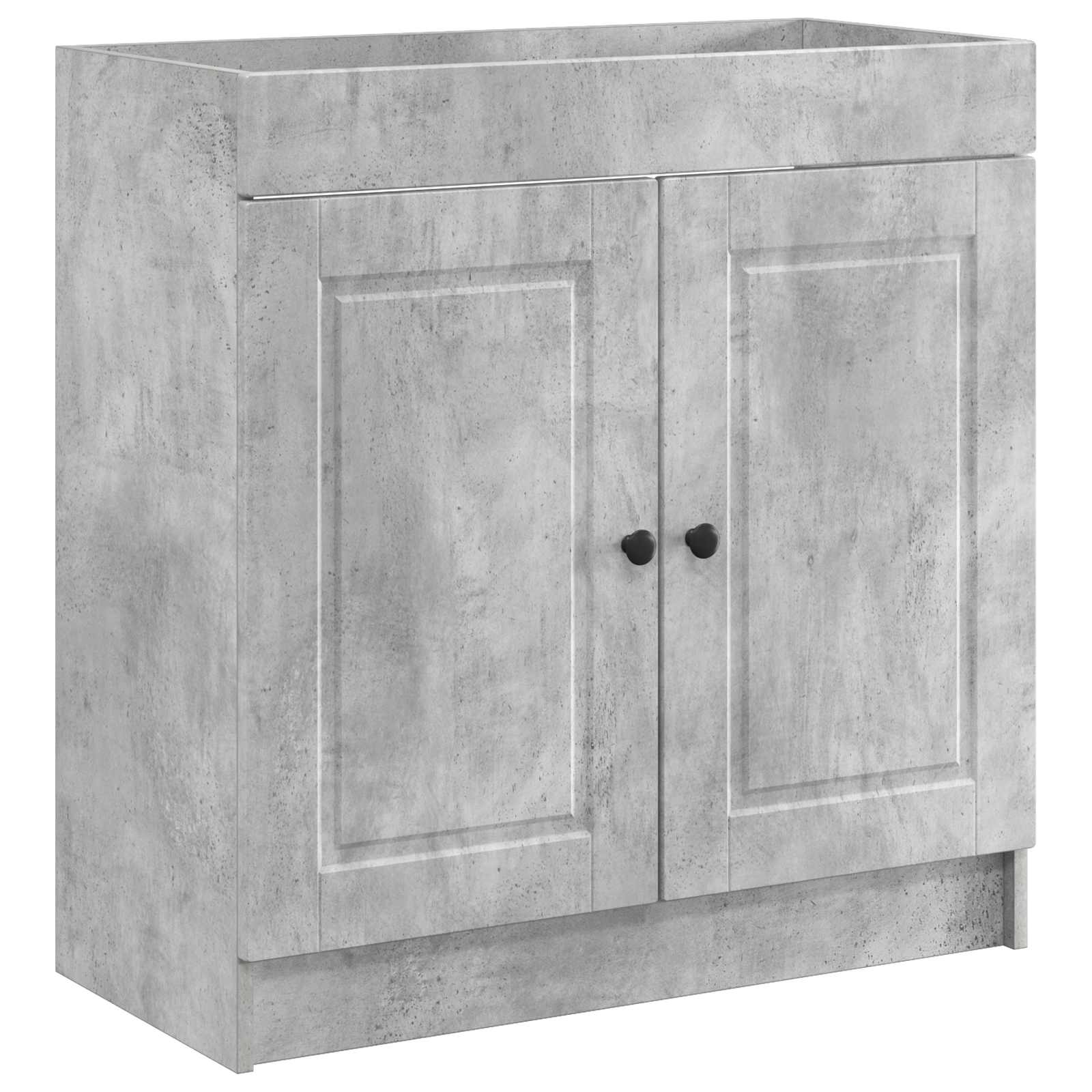 Badezimmermöbel-Set Betongrau 56 x 37,5 x 81 cm Holzwerkstoff