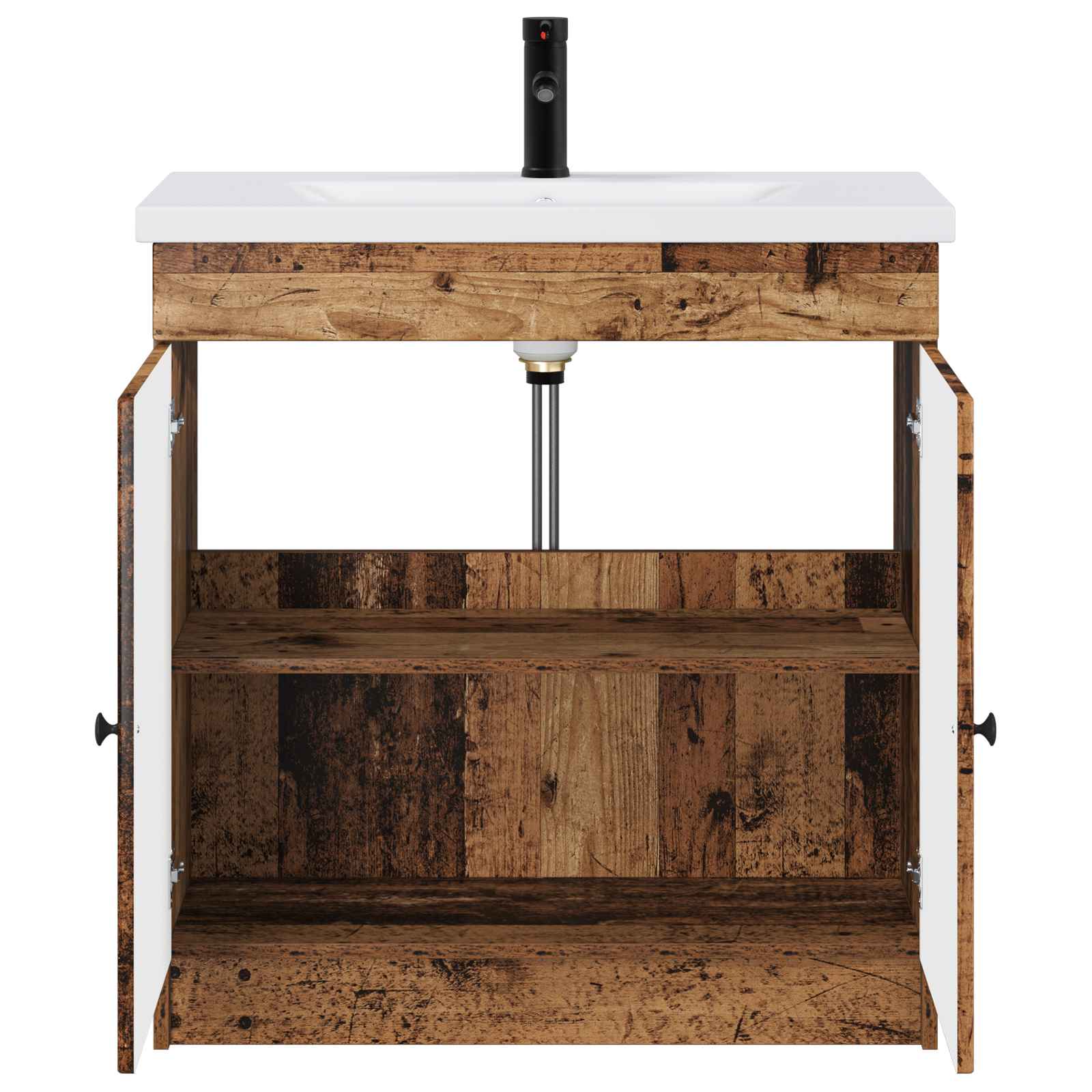Badezimmermöbel-Set Altholz 56 x 37,5 x 81 cm Holzwerkstoff