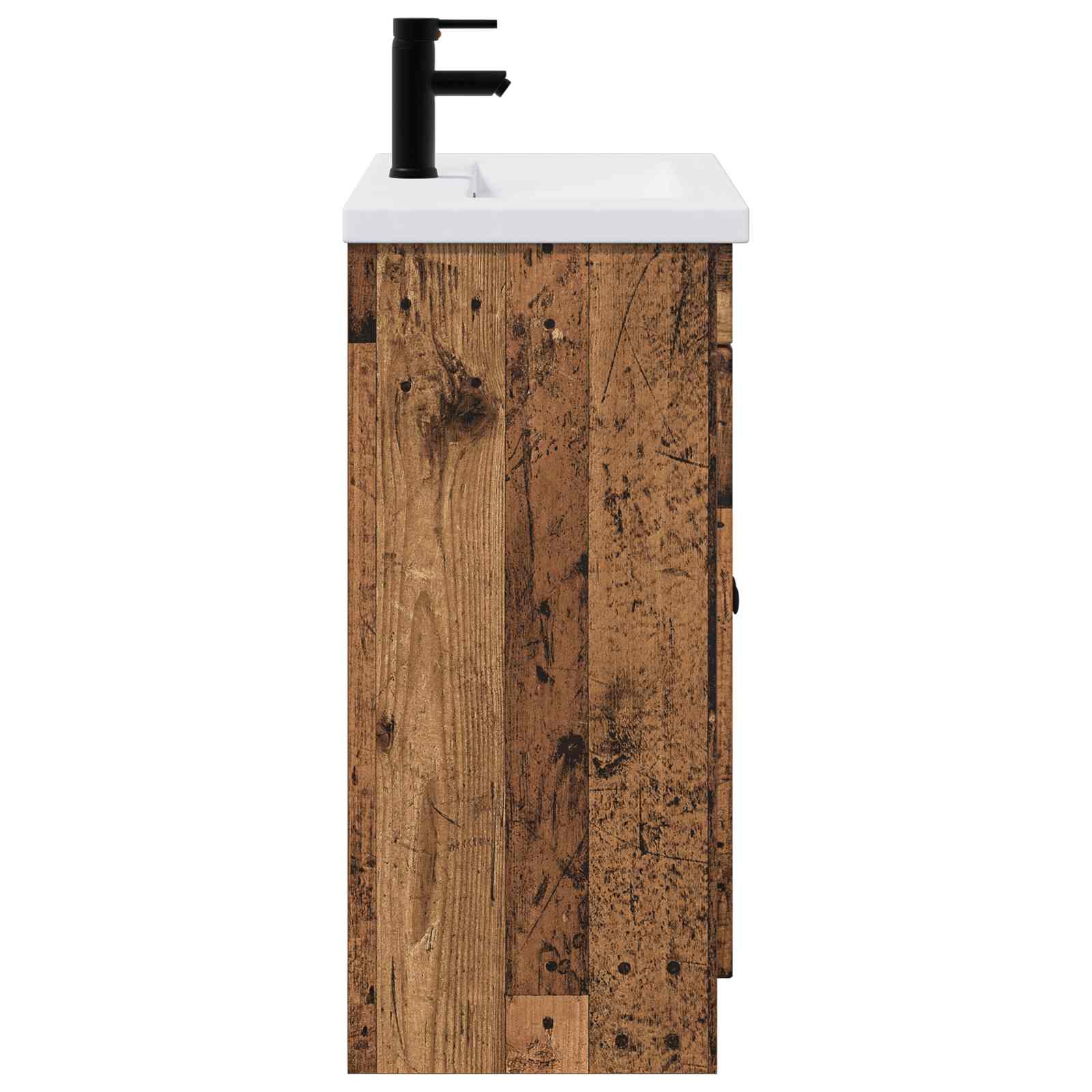 Badezimmermöbel-Set Altholz 56 x 37,5 x 81 cm Holzwerkstoff