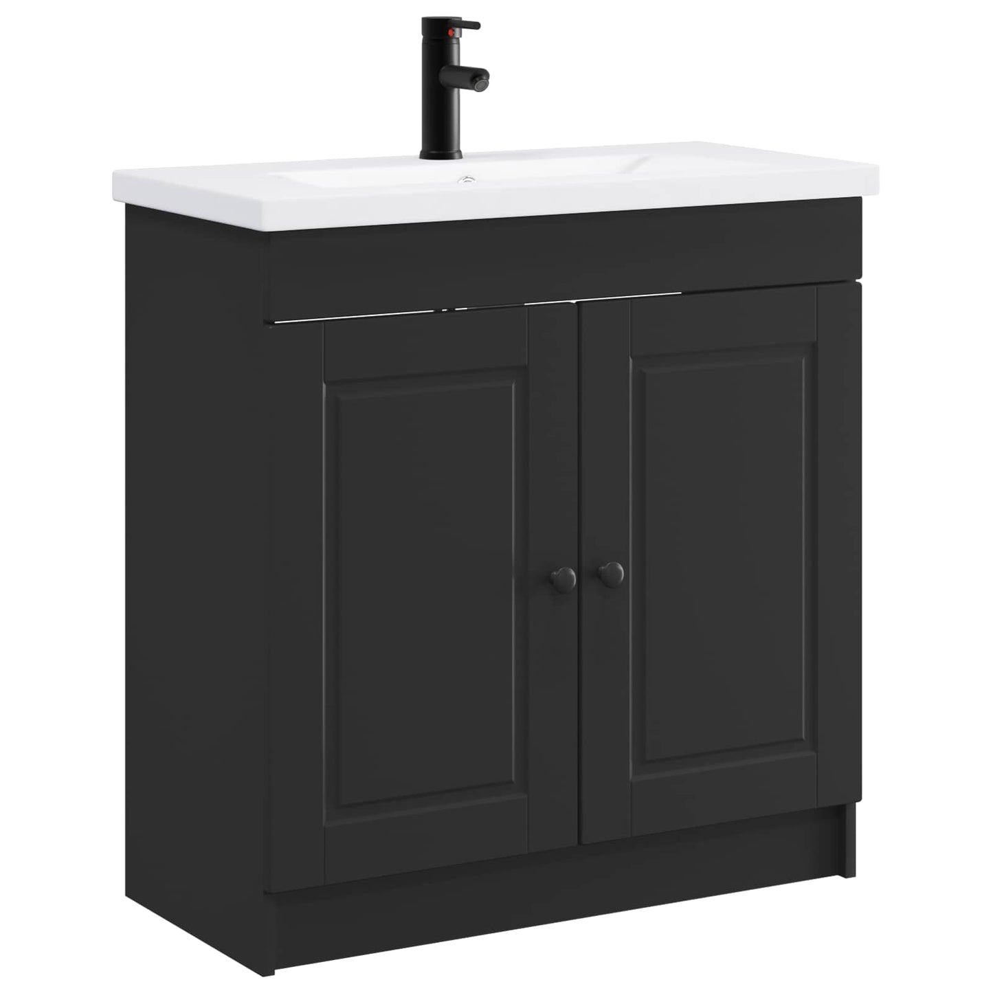 Badezimmermöbel-Set Schwarz 78,5 x 37,5 x 81 cm Holzwerkstoff