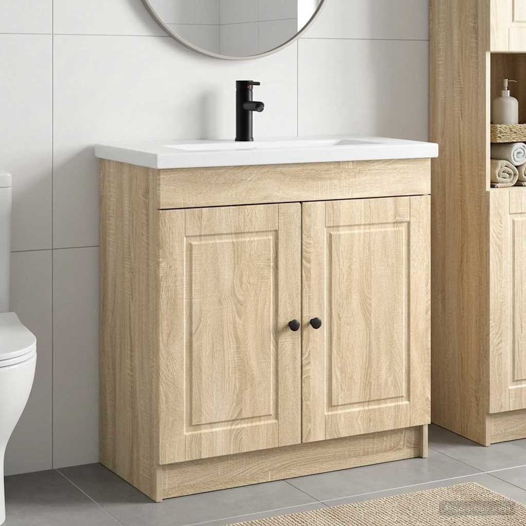 Badezimmermöbel-Set Sonoma-Eiche 78,5 x 37,5 x 81 cm