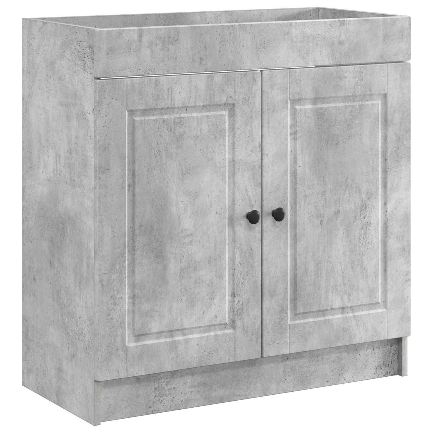 Badezimmermöbel-Set Betongrau 78,5 x 37,5 x 81 cm Holzwerkstoff