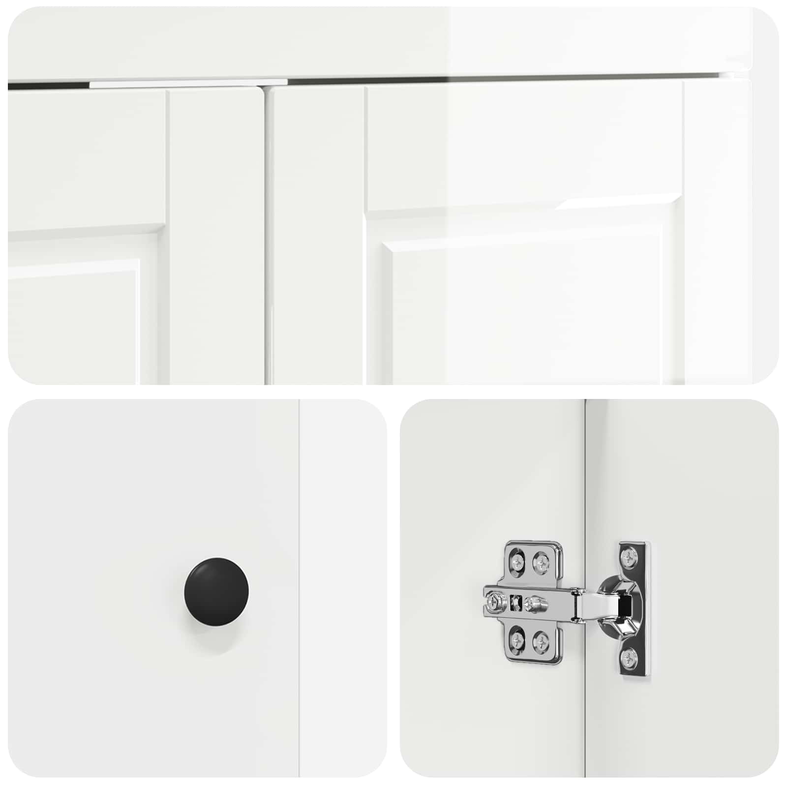 Badezimmermöbel-Set Hochglanz Weiß 78,5 x 37,5 x 81 cm