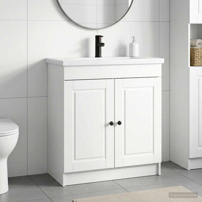 Badezimmermöbel-Set Hochglanz Weiß 78,5 x 37,5 x 81 cm