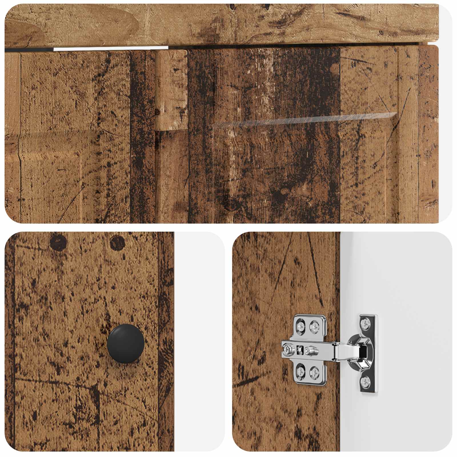 Badezimmermöbel-Set Altholz 78,5 x 37,5 x 81 cm Holzwerkstoff