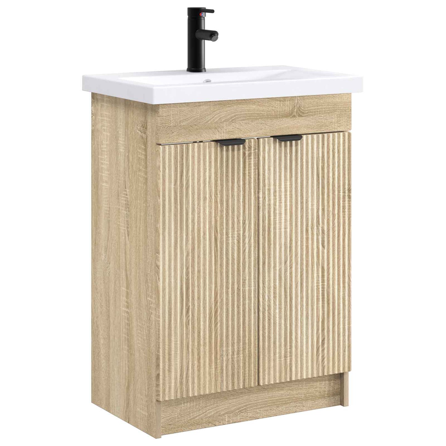 Badezimmermöbel-Set Sonoma-Eiche 56 x 37,5 x 81 cm
