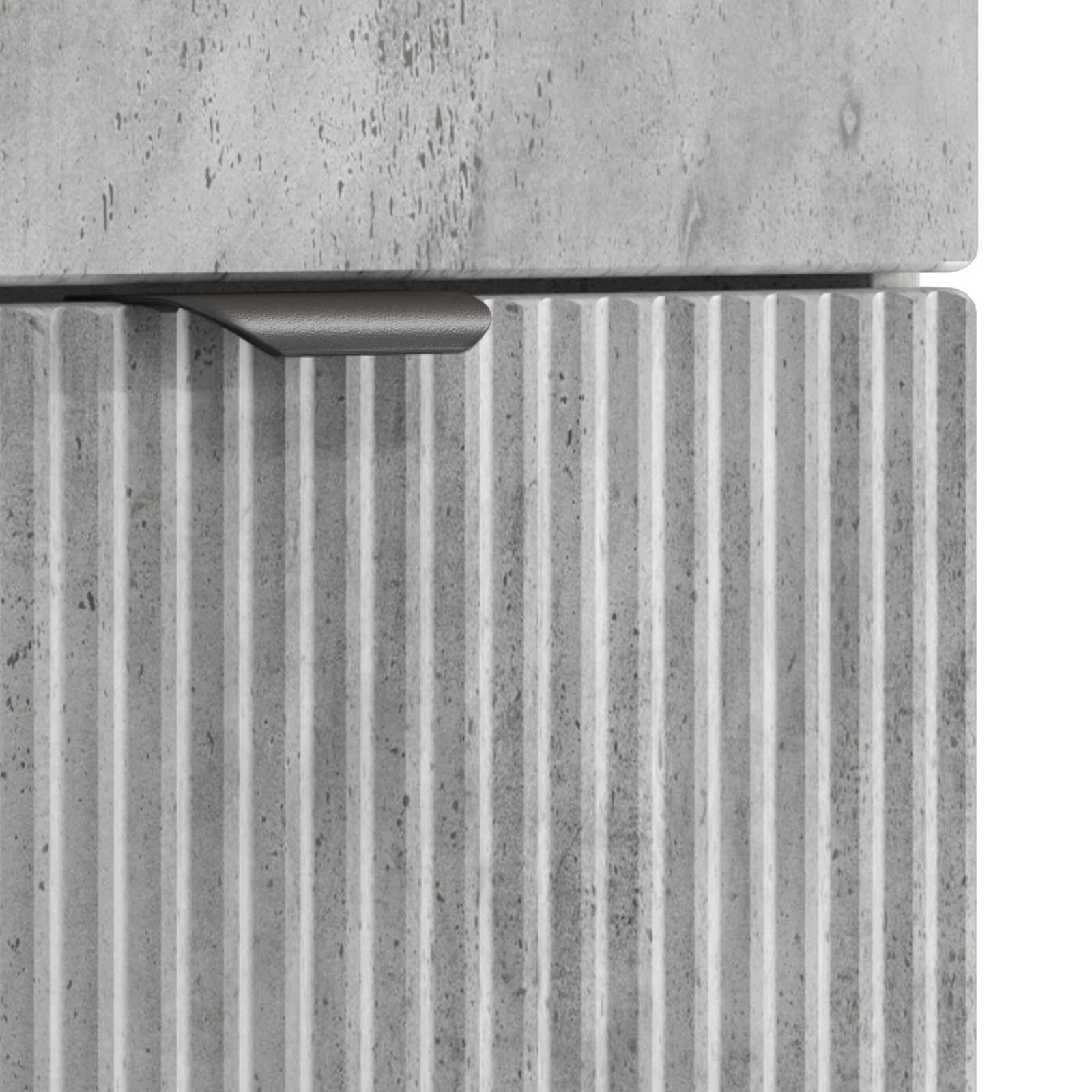 Badezimmermöbel-Set Betongrau 56 x 37,5 x 81 cm Holzwerkstoff