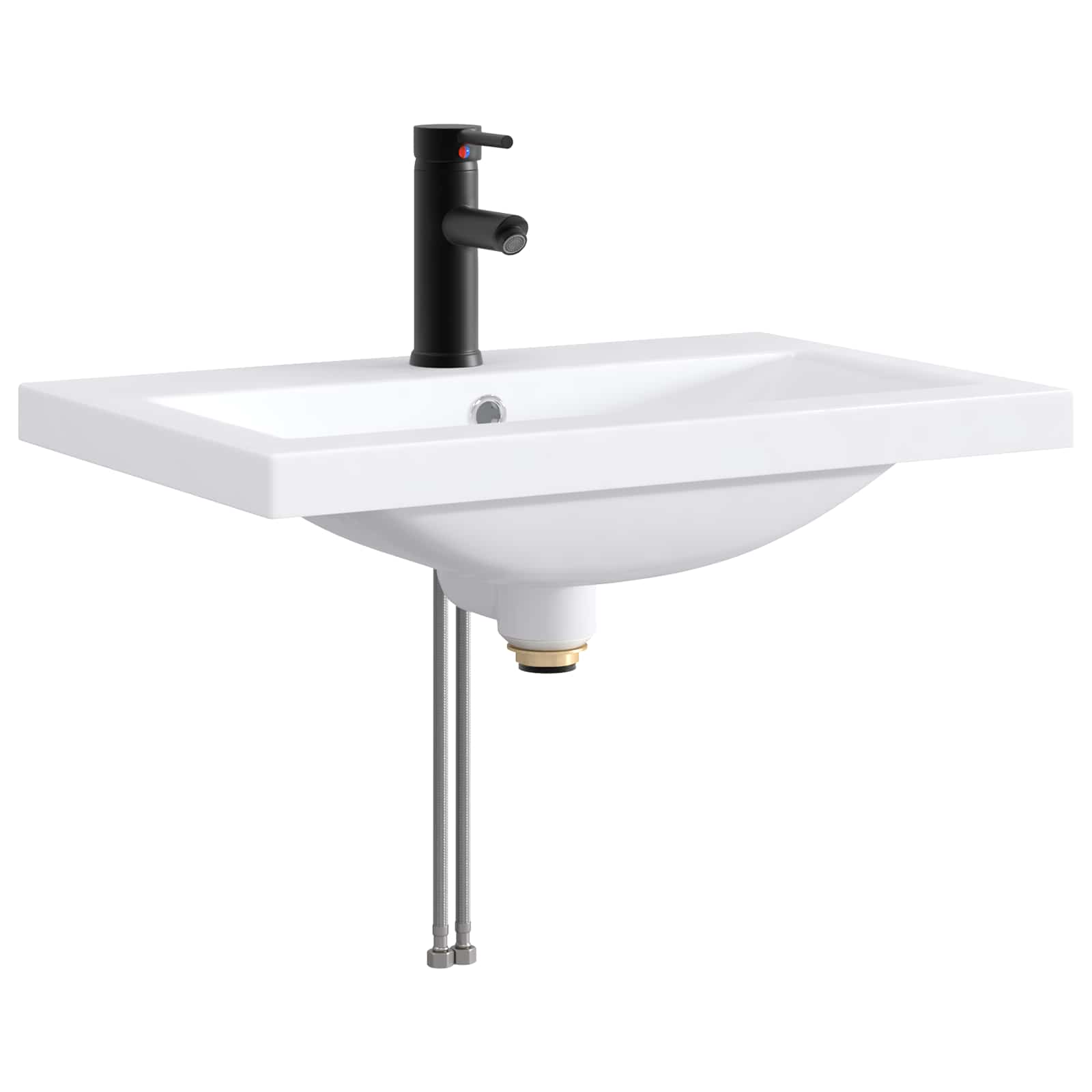 Badezimmermöbel-Set Betongrau 56 x 37,5 x 81 cm Holzwerkstoff