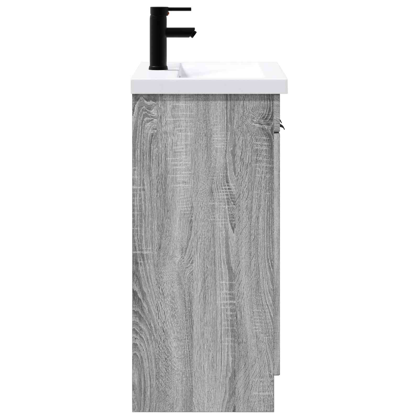 Badezimmermöbel-Set Grau Sonoma 56 x 37,5 x 81 cm Holzwerkstoff
