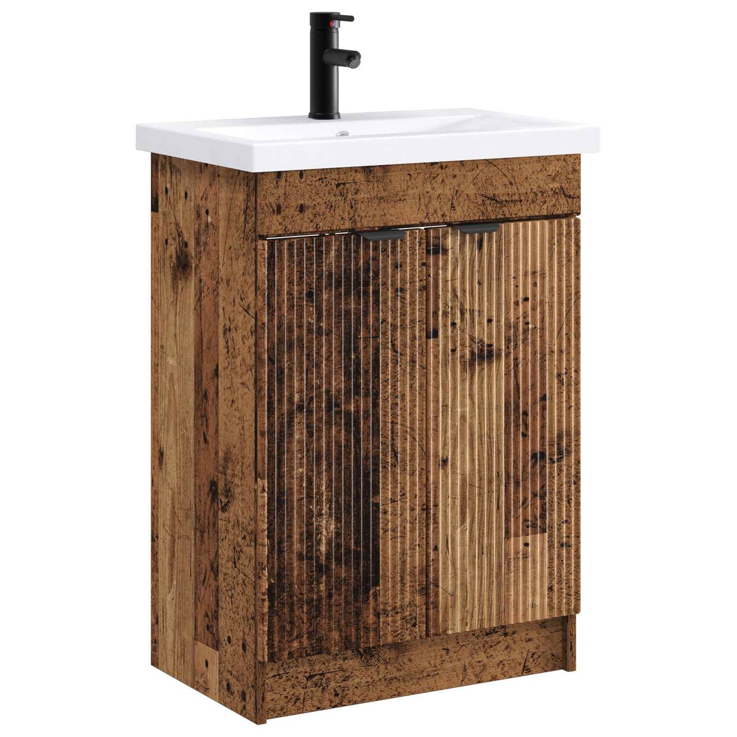 Badezimmermöbel-Set Altholz 56 x 37,5 x 81 cm Holzwerkstoff