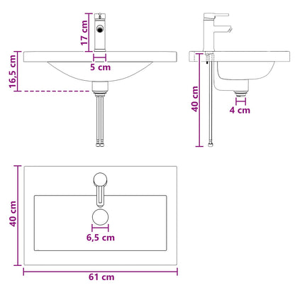Badezimmermöbel-Set Artisan-Eiche 56 x 37,5 x 81 cm