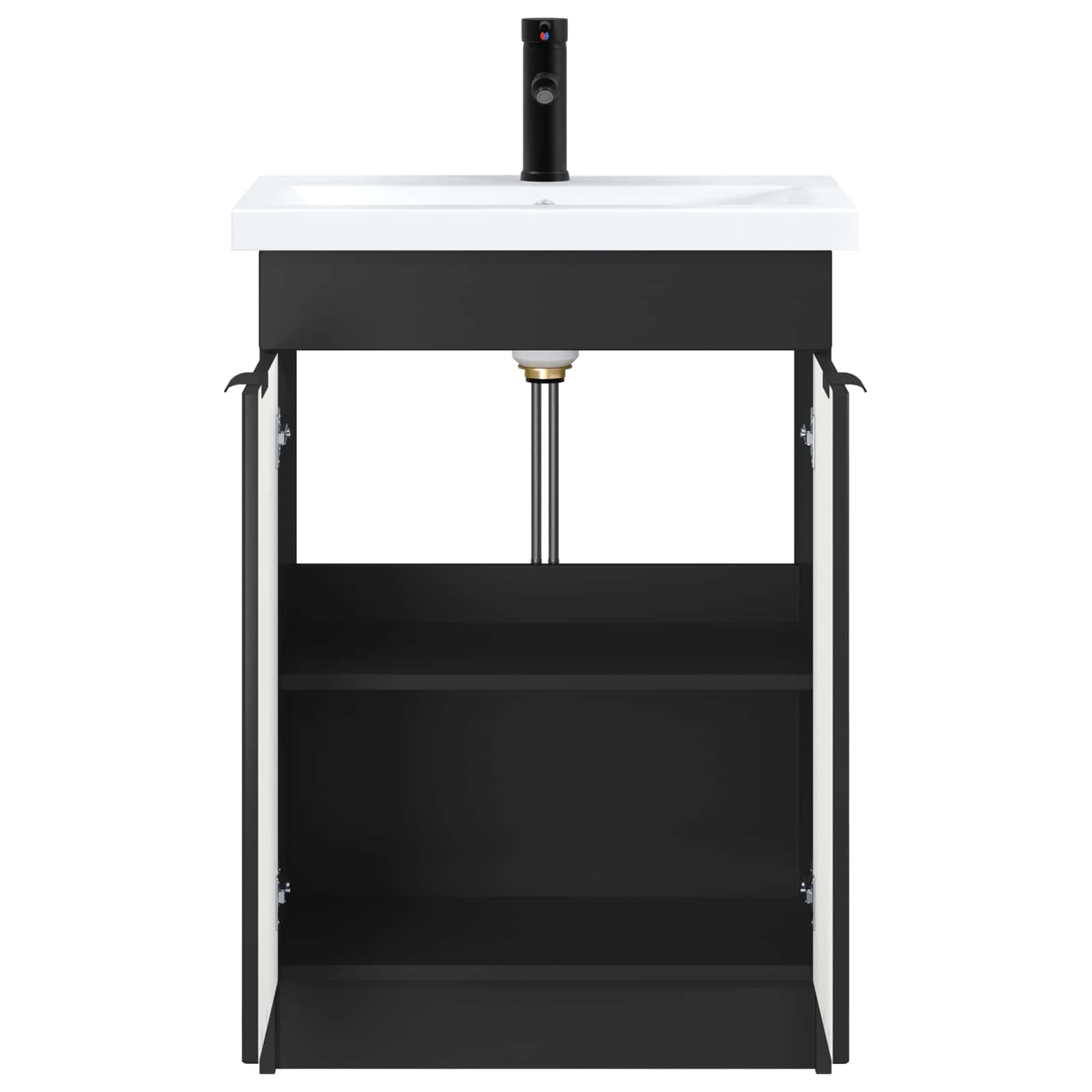 Badezimmermöbel-Set Schwarz 78,5 x 37,5 x 81 cm Holzwerkstoff