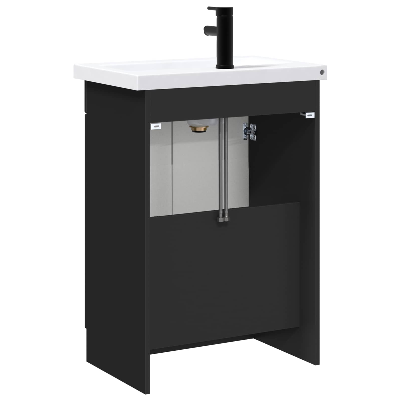 Badezimmermöbel-Set Schwarz 78,5 x 37,5 x 81 cm Holzwerkstoff