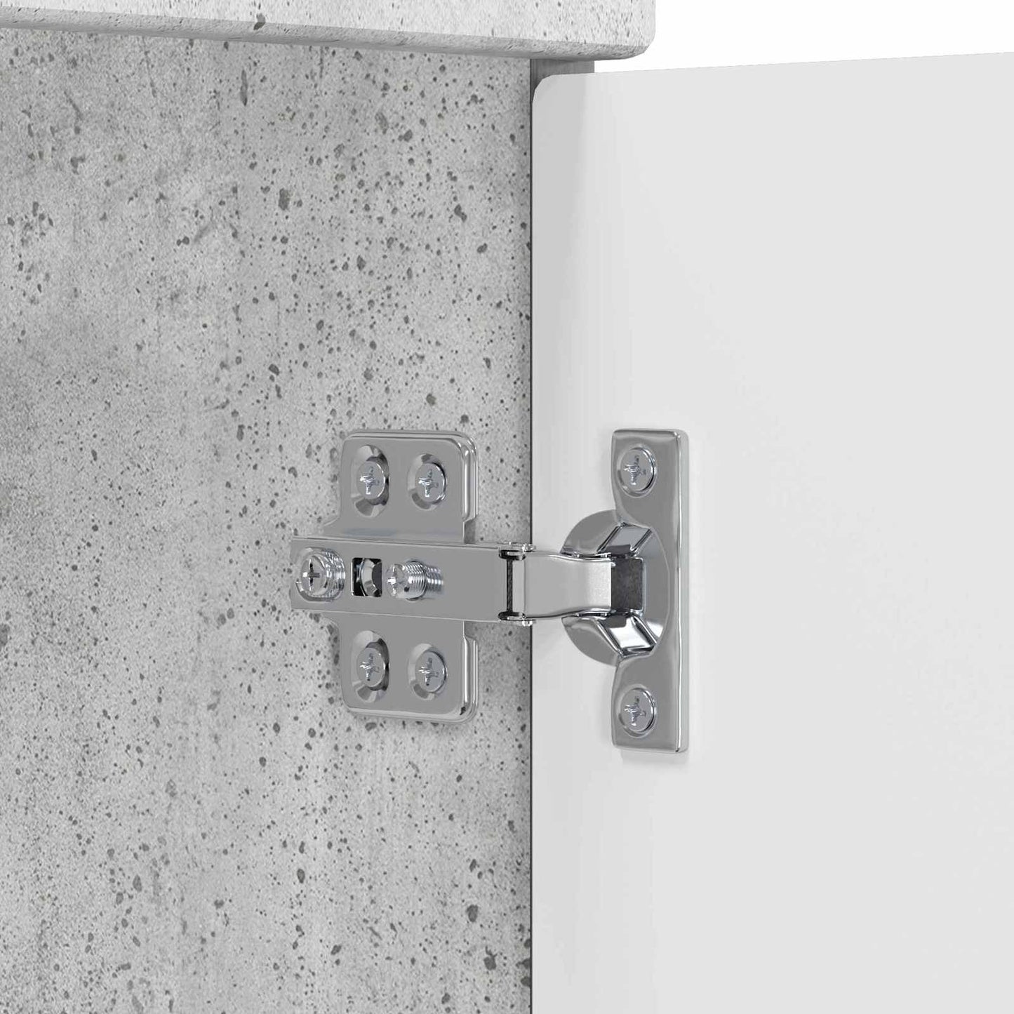 Badezimmermöbel-Set Betongrau 78,5 x 37,5 x 81 cm Holzwerkstoff
