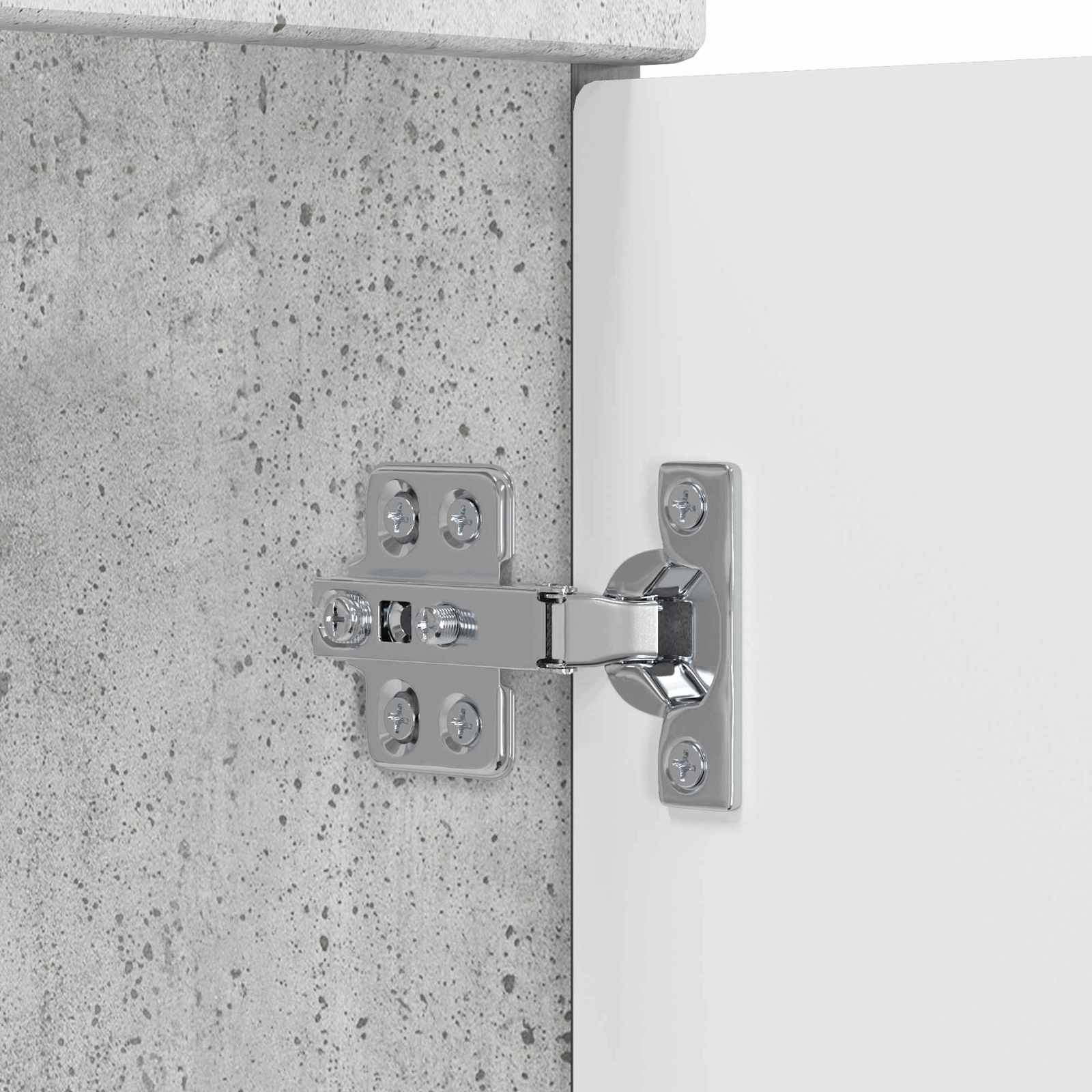 Badezimmermöbel-Set Betongrau 78,5 x 37,5 x 81 cm Holzwerkstoff