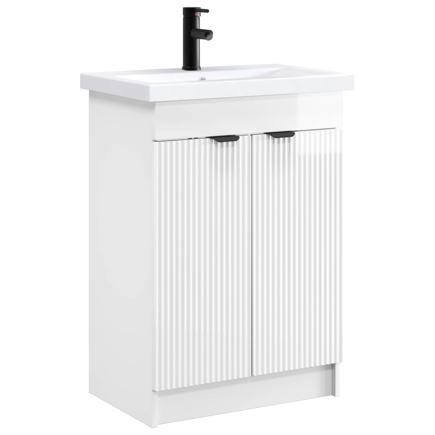 Badezimmermöbel-Set Hochglanz Weiß 78,5 x 37,5 x 81 cm