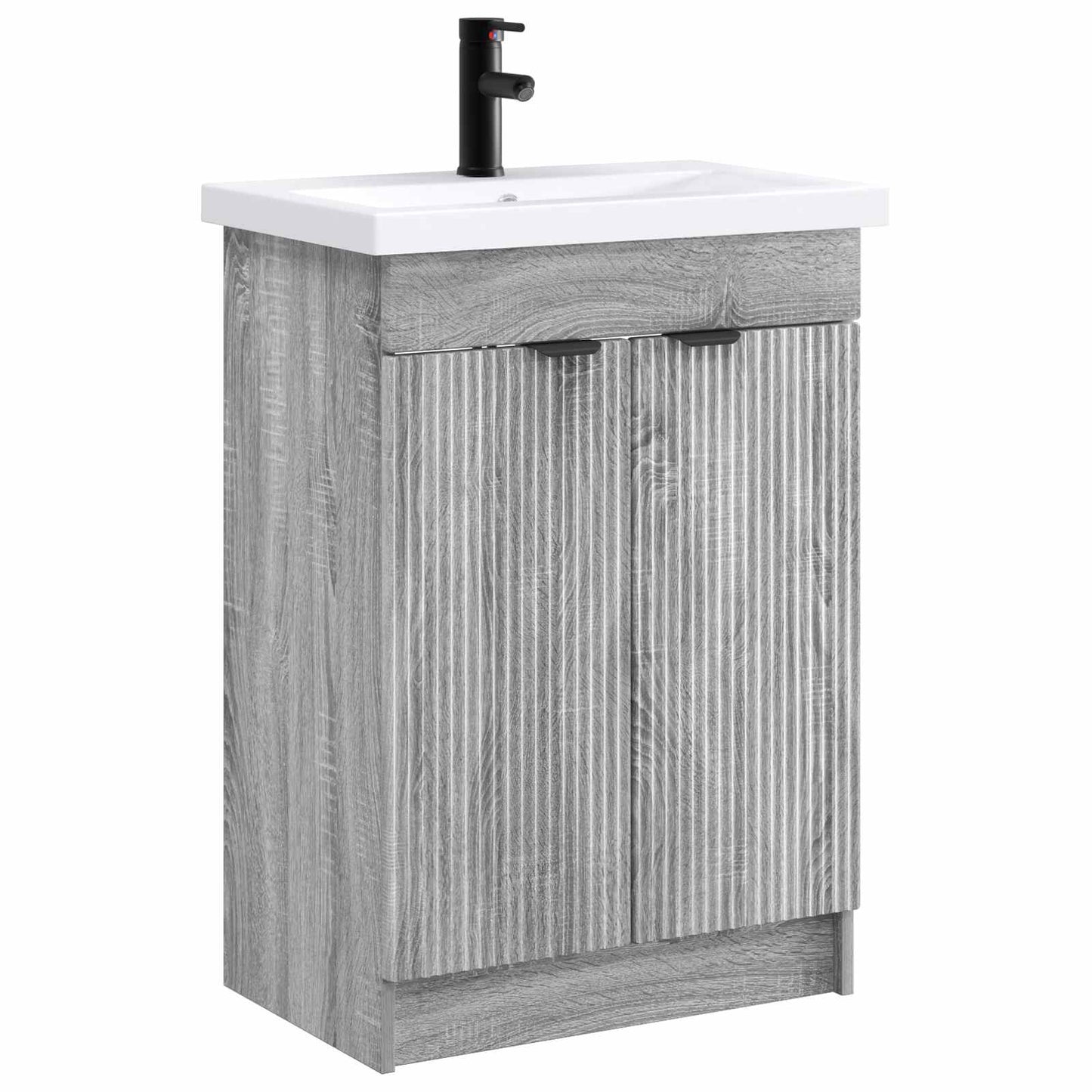 Badezimmermöbel-Set Grau Sonoma 78,5 x 37,5 x 81 cm